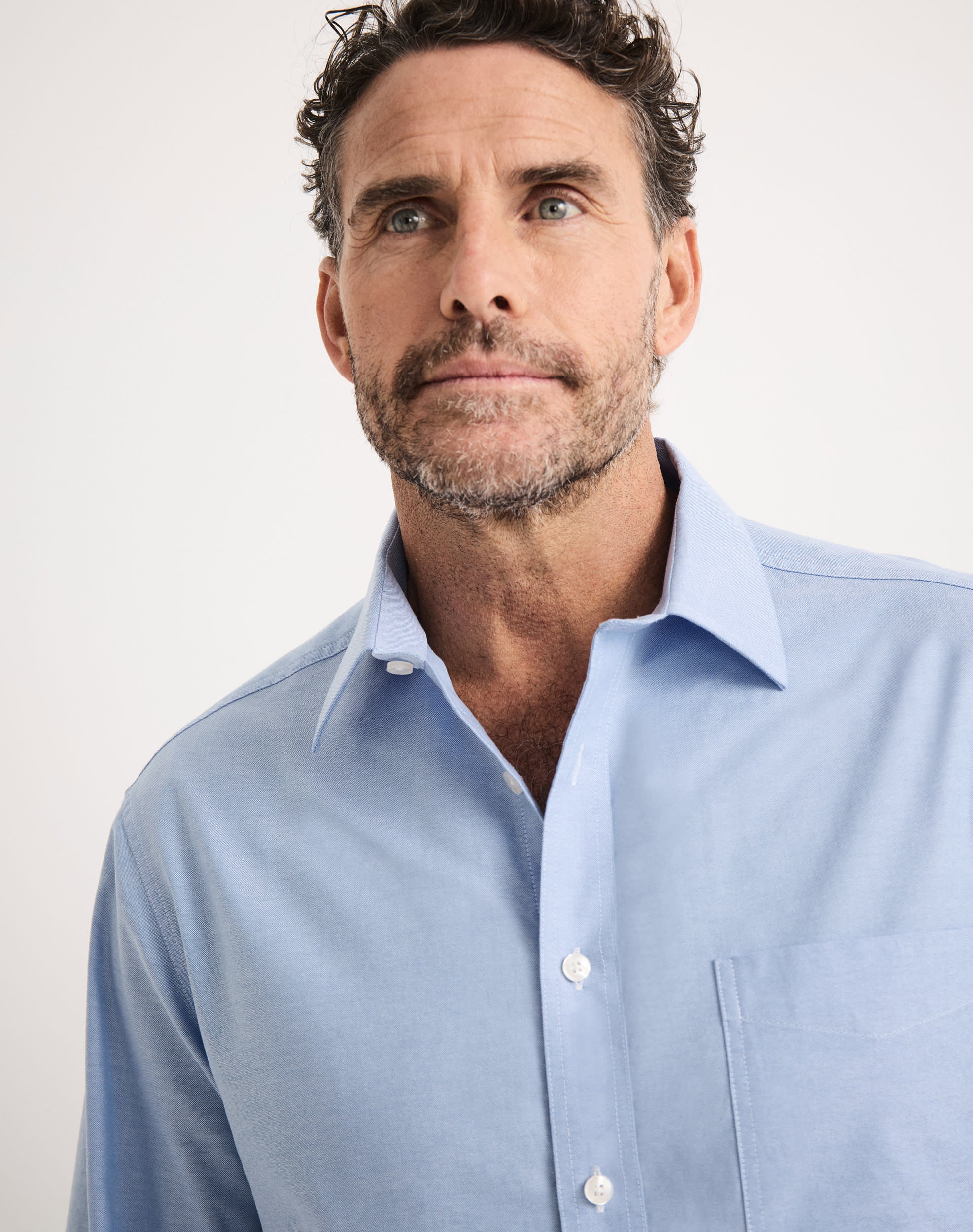 Hillston Long Sleeve Shirt Blue Oxford