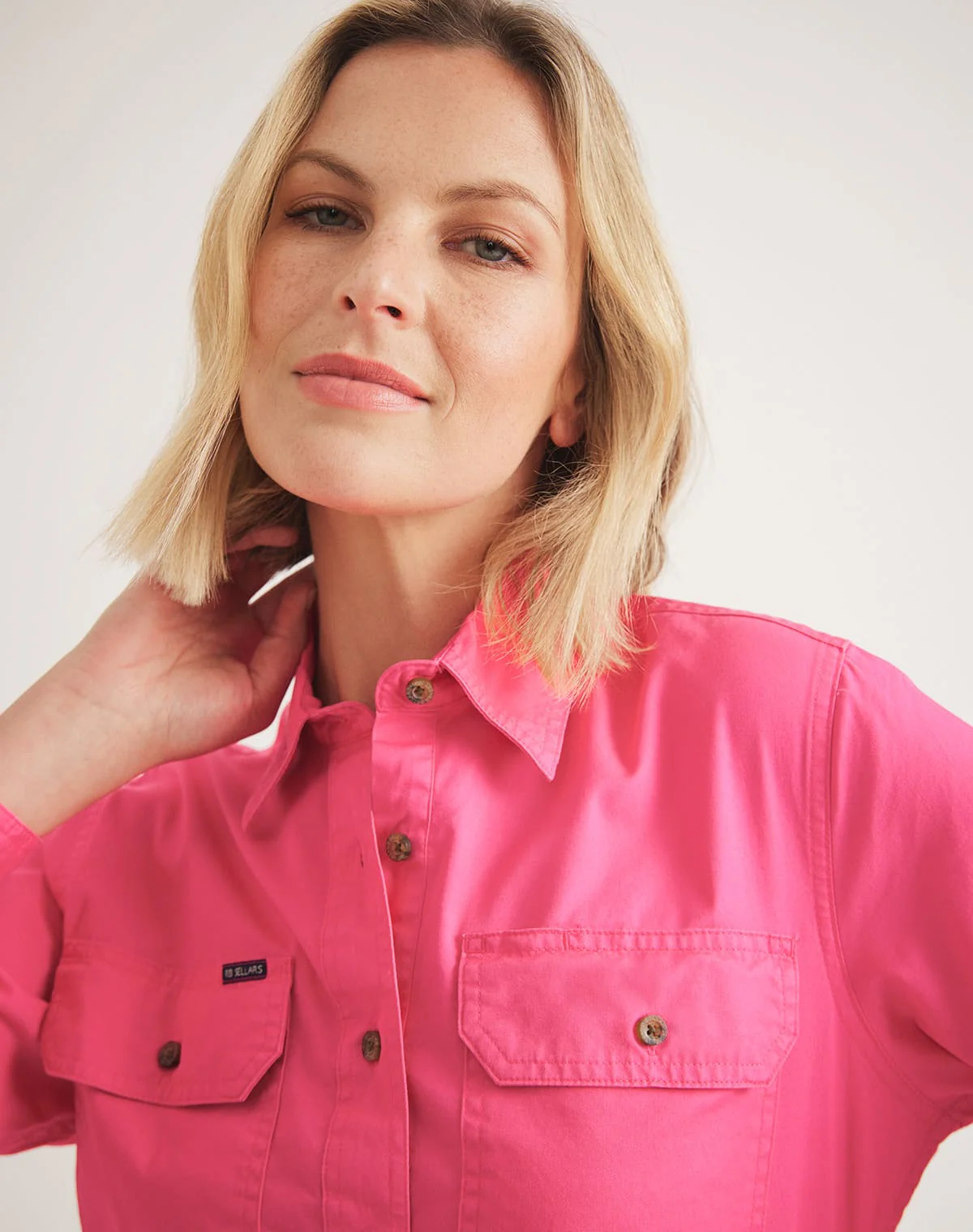 Sandy Workshirt - Half Button Long Sleeve Light Weight