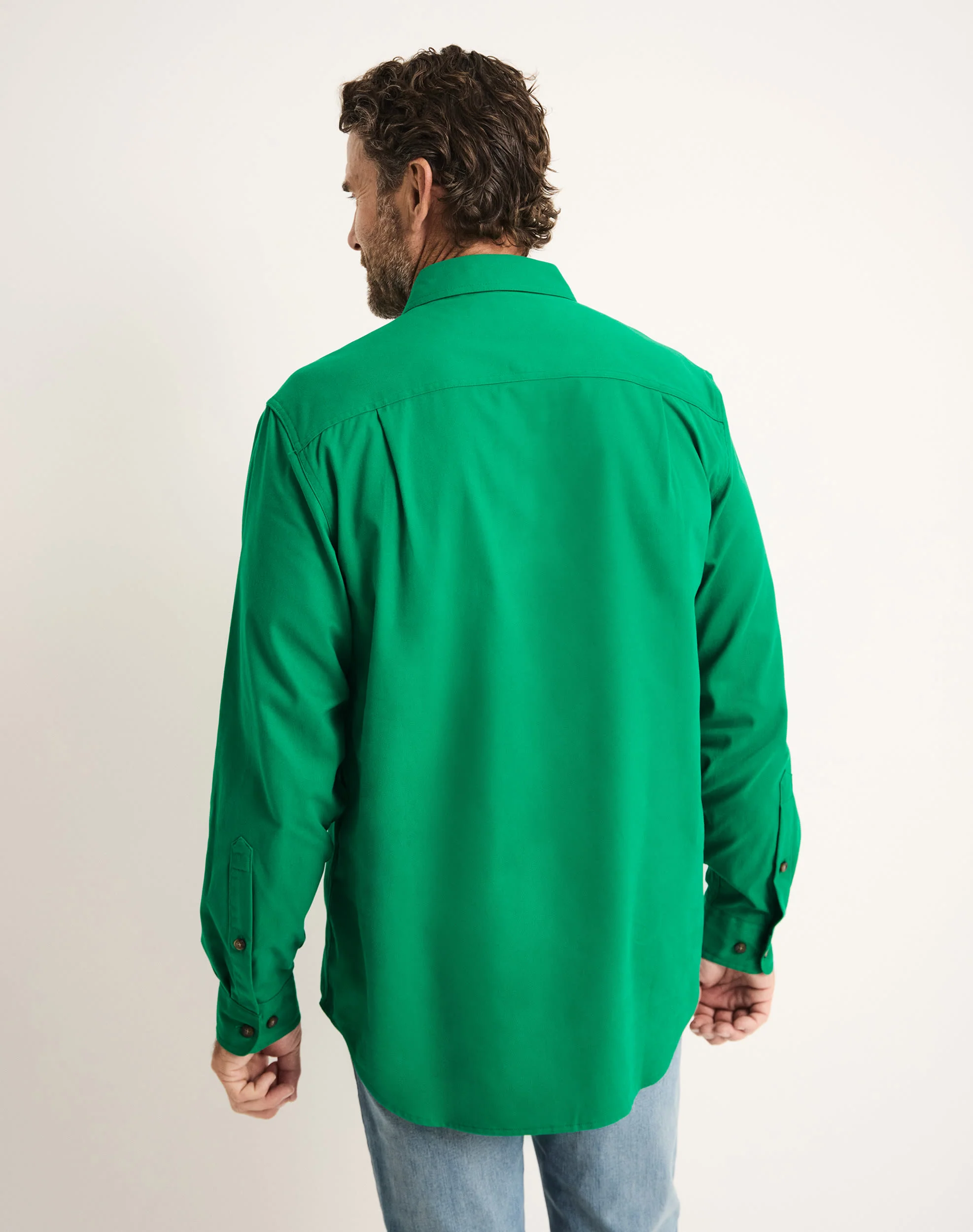 Burton Workshirt - Full Button Long Sleeve Mid Weight - Australian Cotton