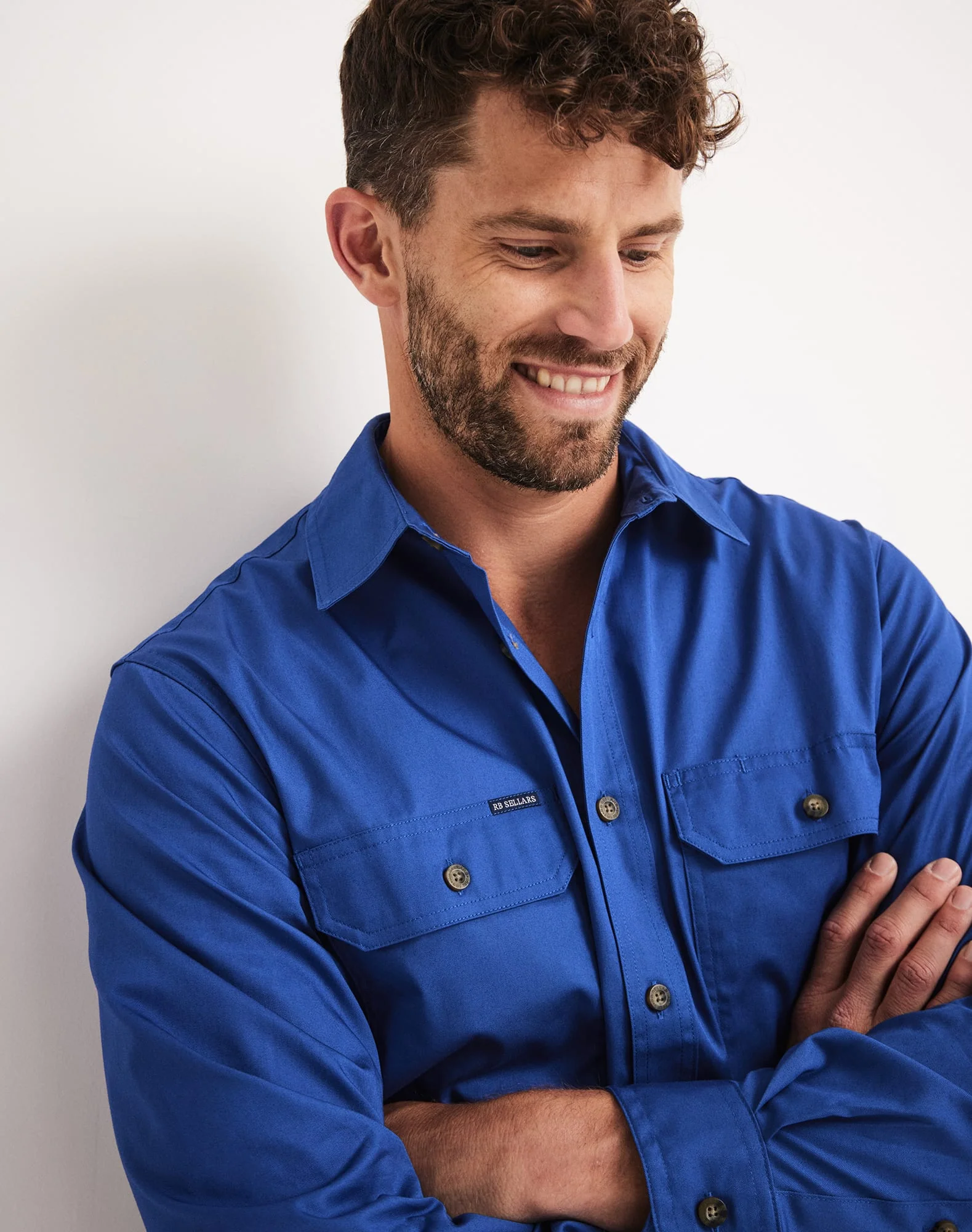 Burton Workshirt - Full Button Long Sleeve Mid Weight - Australian Cotton