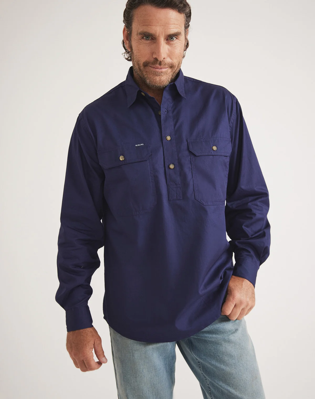 Burton Workshirt - Half Button Long Sleeve Heavy Weight - Ltd