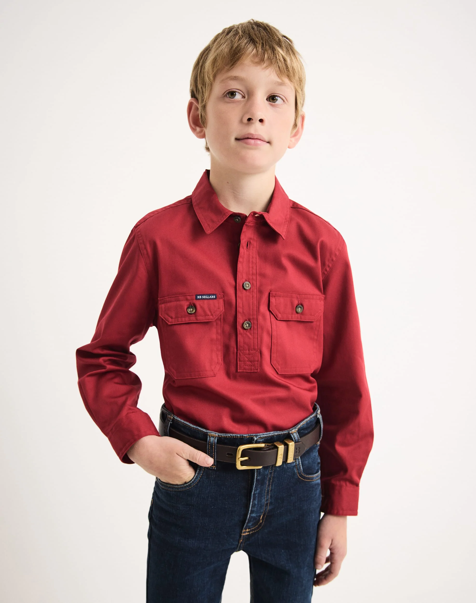 Burton Junior Workshirt - Light Weight - Australian Cotton