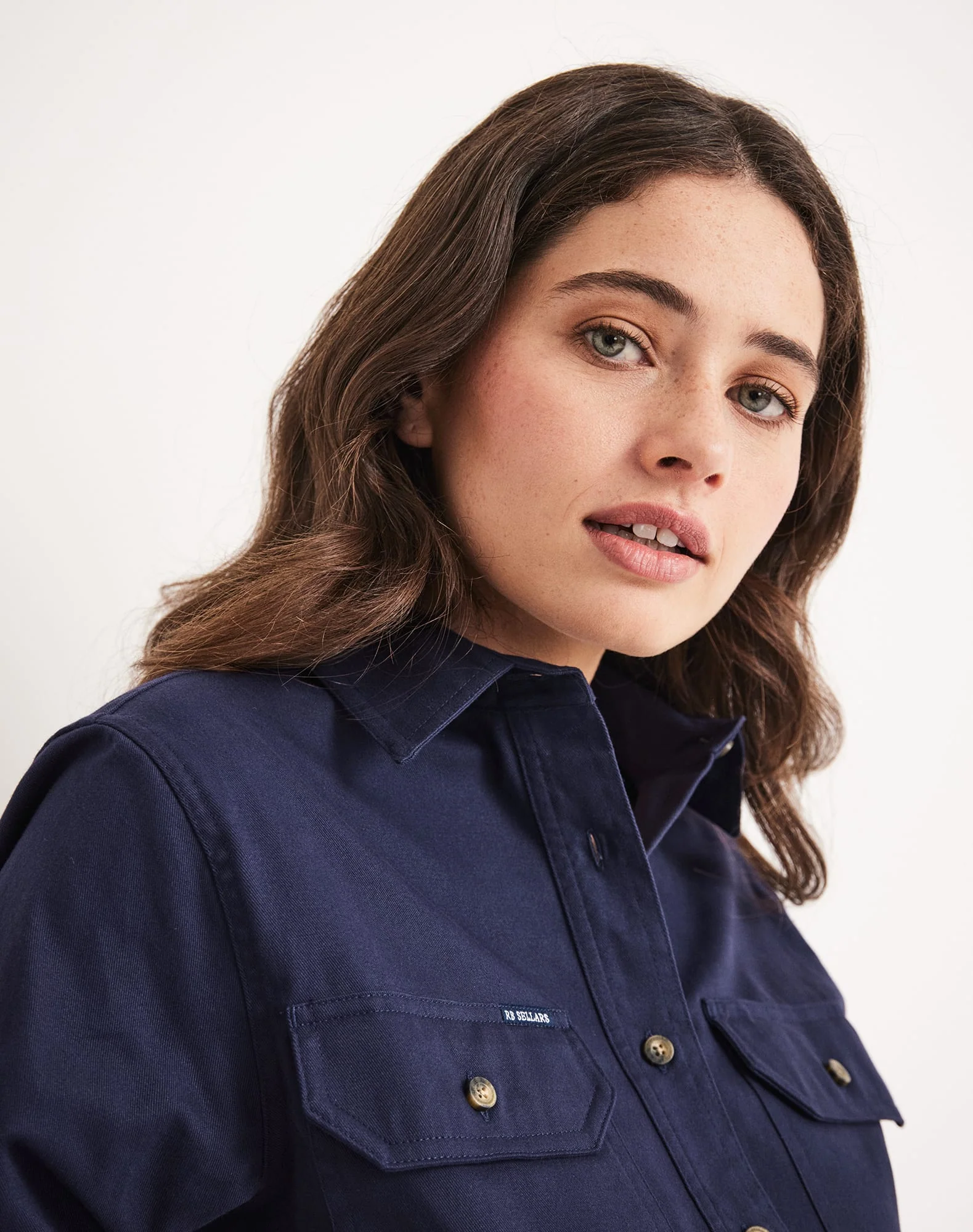 Sandy Workshirt - Half Button Long Sleeve Light Weight - Australian Cotton