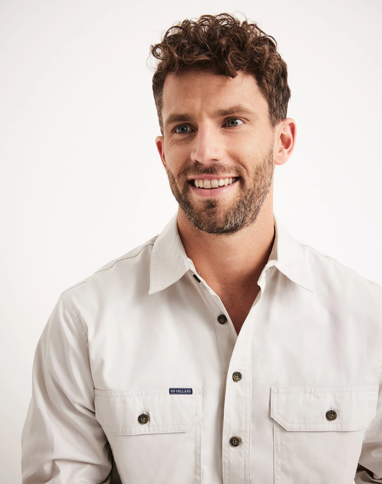 Burton Workshirt - Half Button Long Sleeve Mid Weight - Australian Cotton