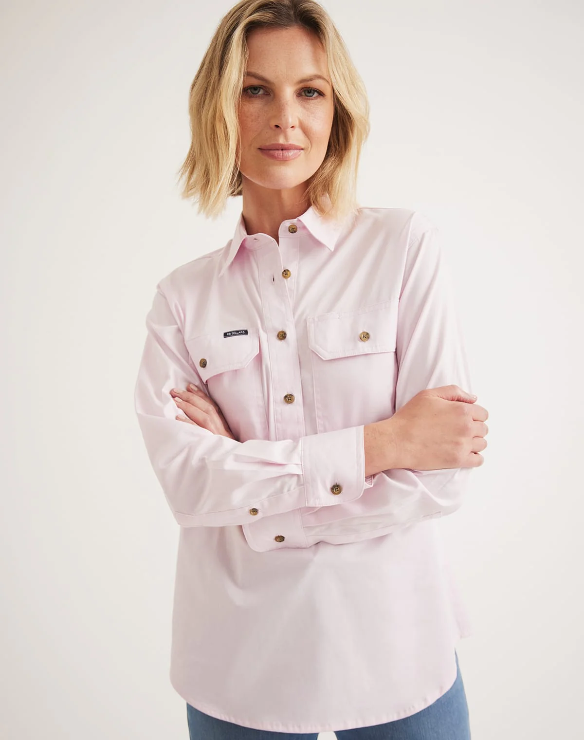 Sandy Workshirt - Half Button Long Sleeve Light Weight
