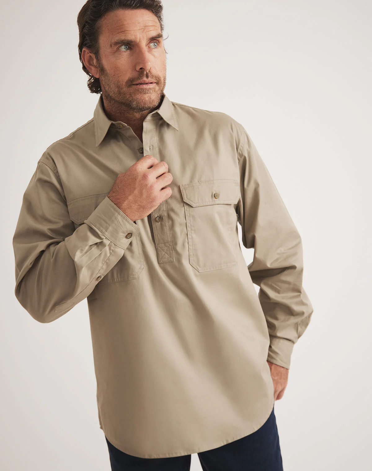 Burton Workshirt - Half Button Long Sleeve Light Weight