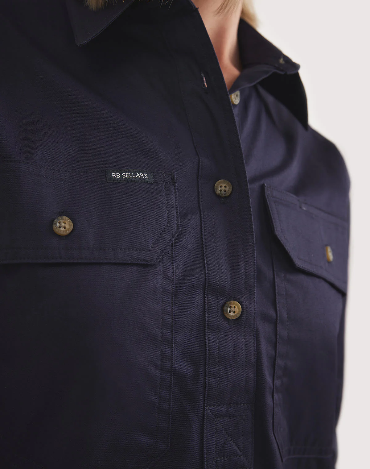 Sandy Workshirt - Half Button Long Sleeve Light Weight