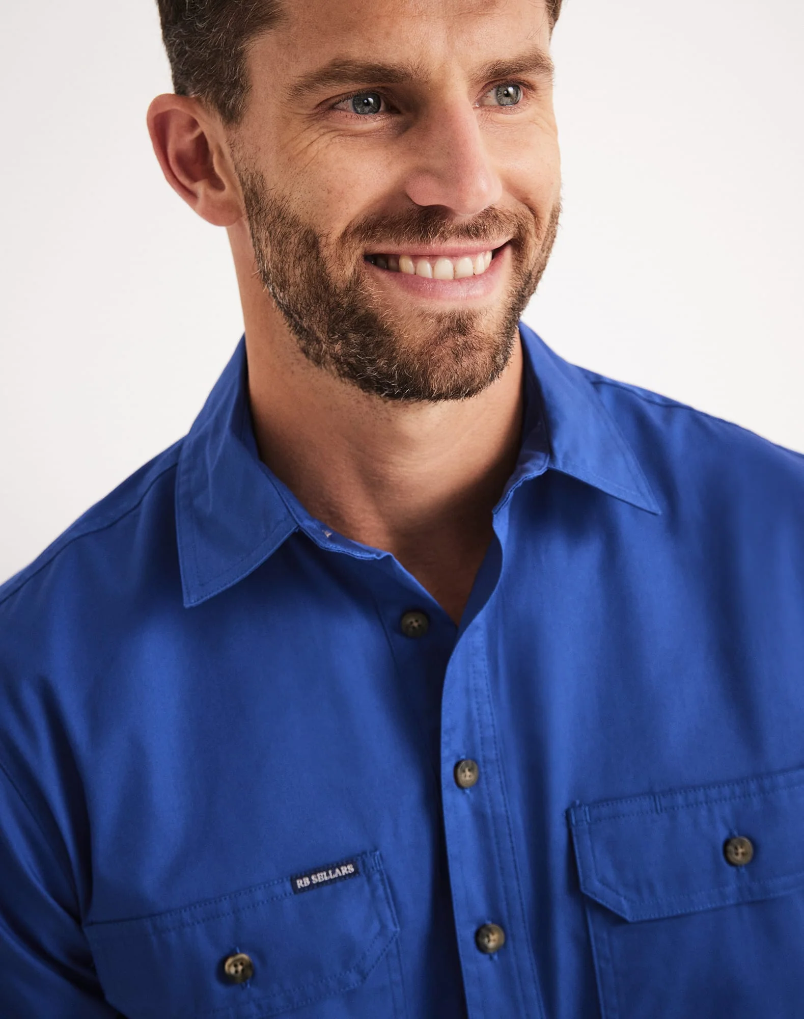 Burton Workshirt - Half Button Short Sleeve Mid Weight - Australian Cotton