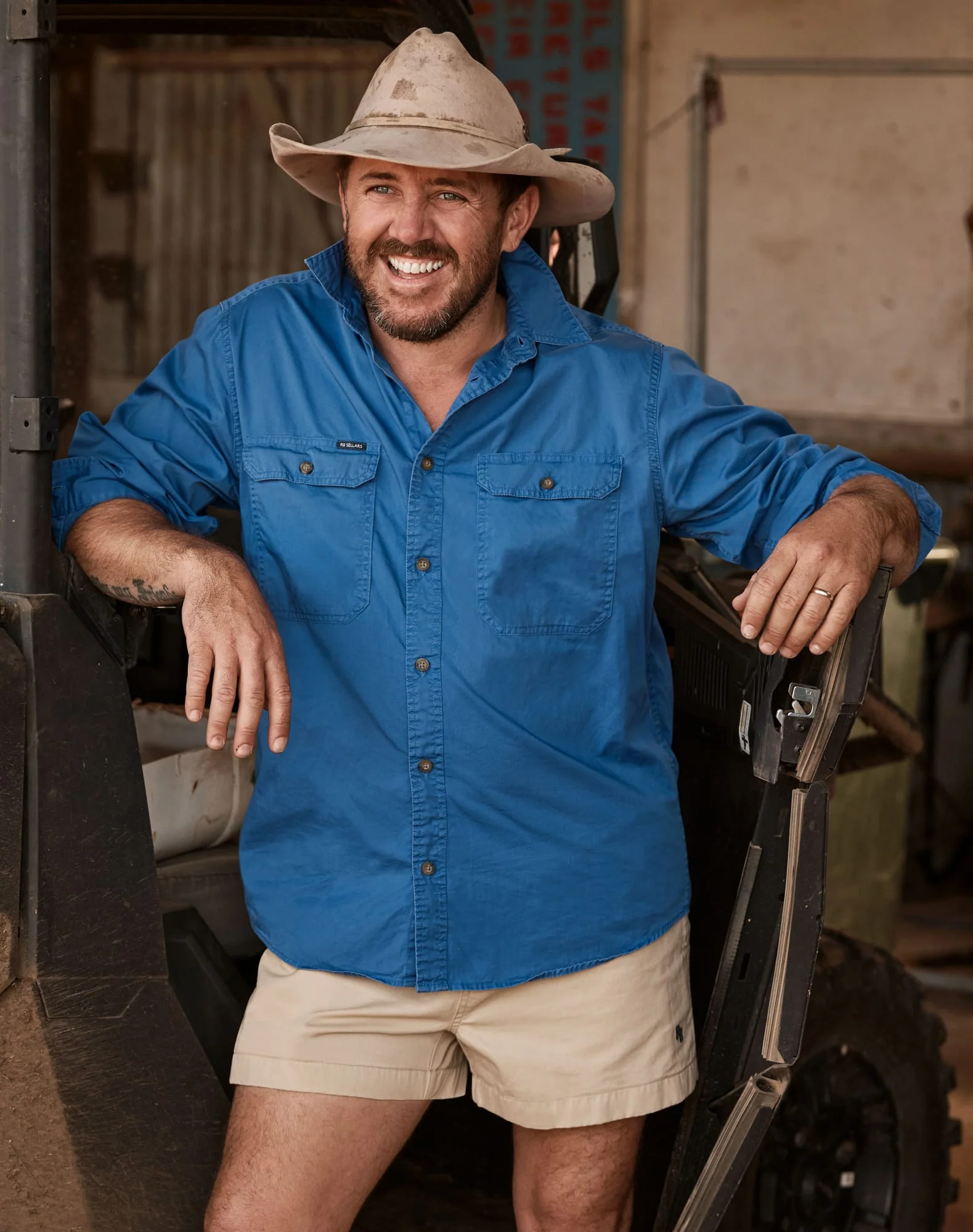 Burton Workshirt - Full Button Long Sleeve Mid Weight - Australian Cotton