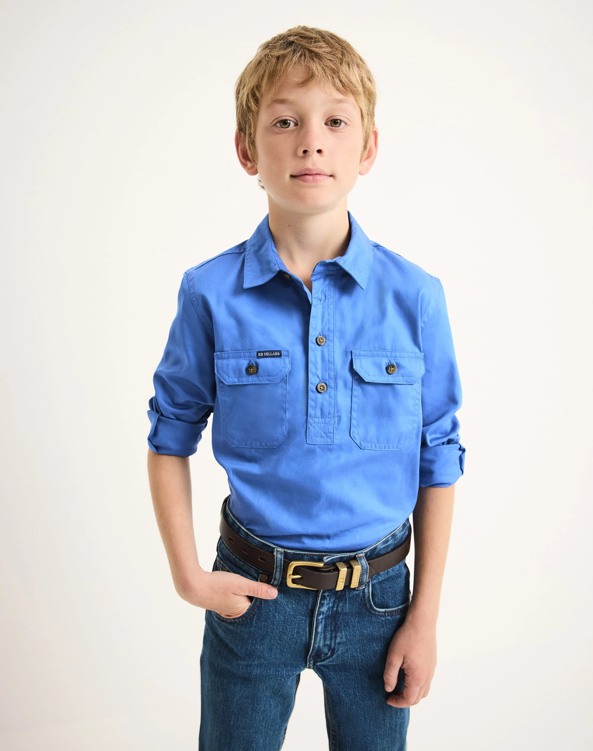 Burton Junior Workshirt - Light Weight - Australian Cotton