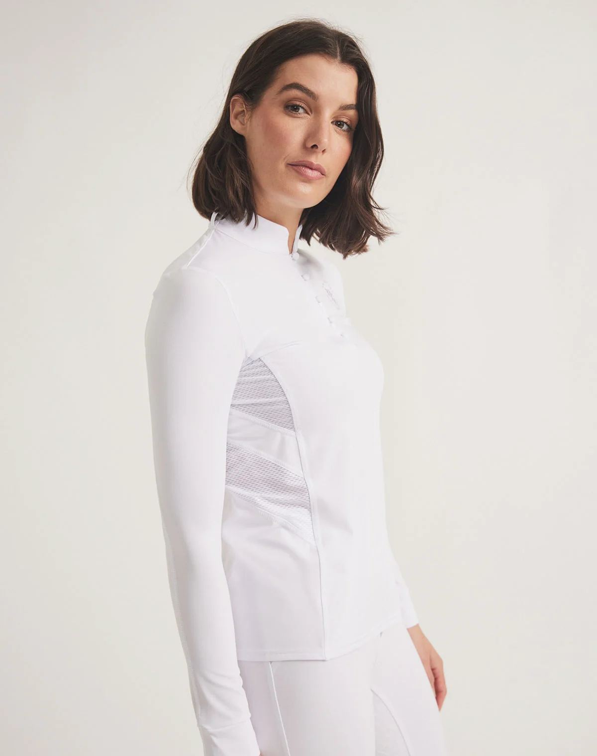 Sarina Half Button Base Layer Top