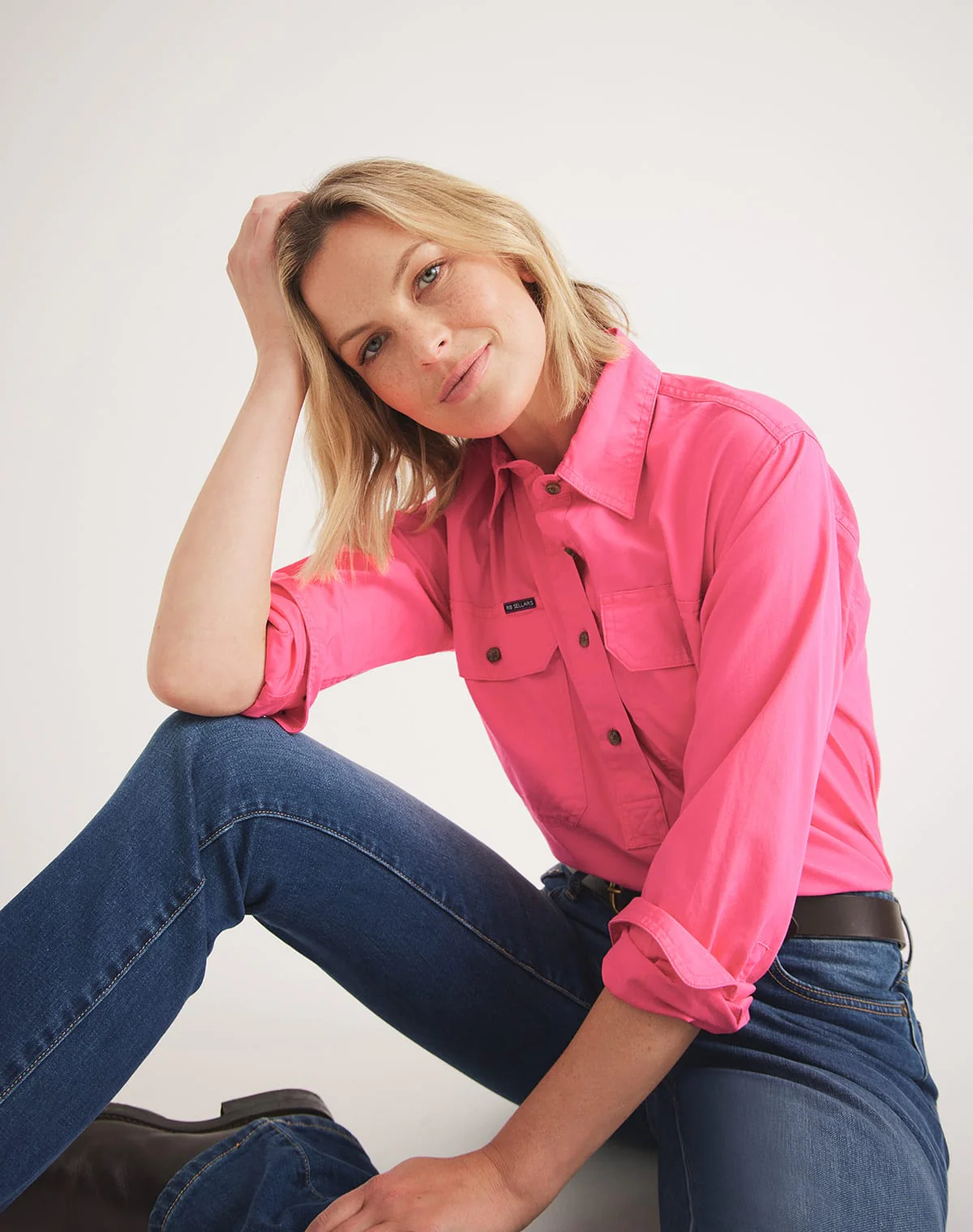 Sandy Workshirt - Half Button Long Sleeve Light Weight