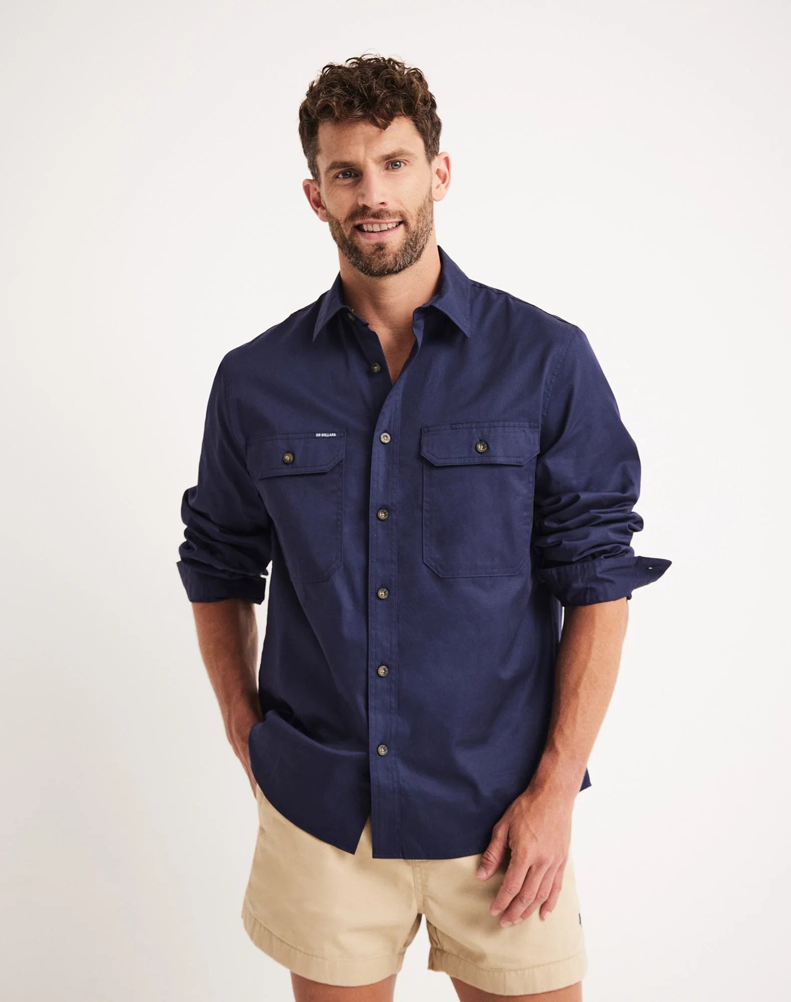 Burton Workshirt - Full Button Long Sleeve Light Weight - Australian Cotton