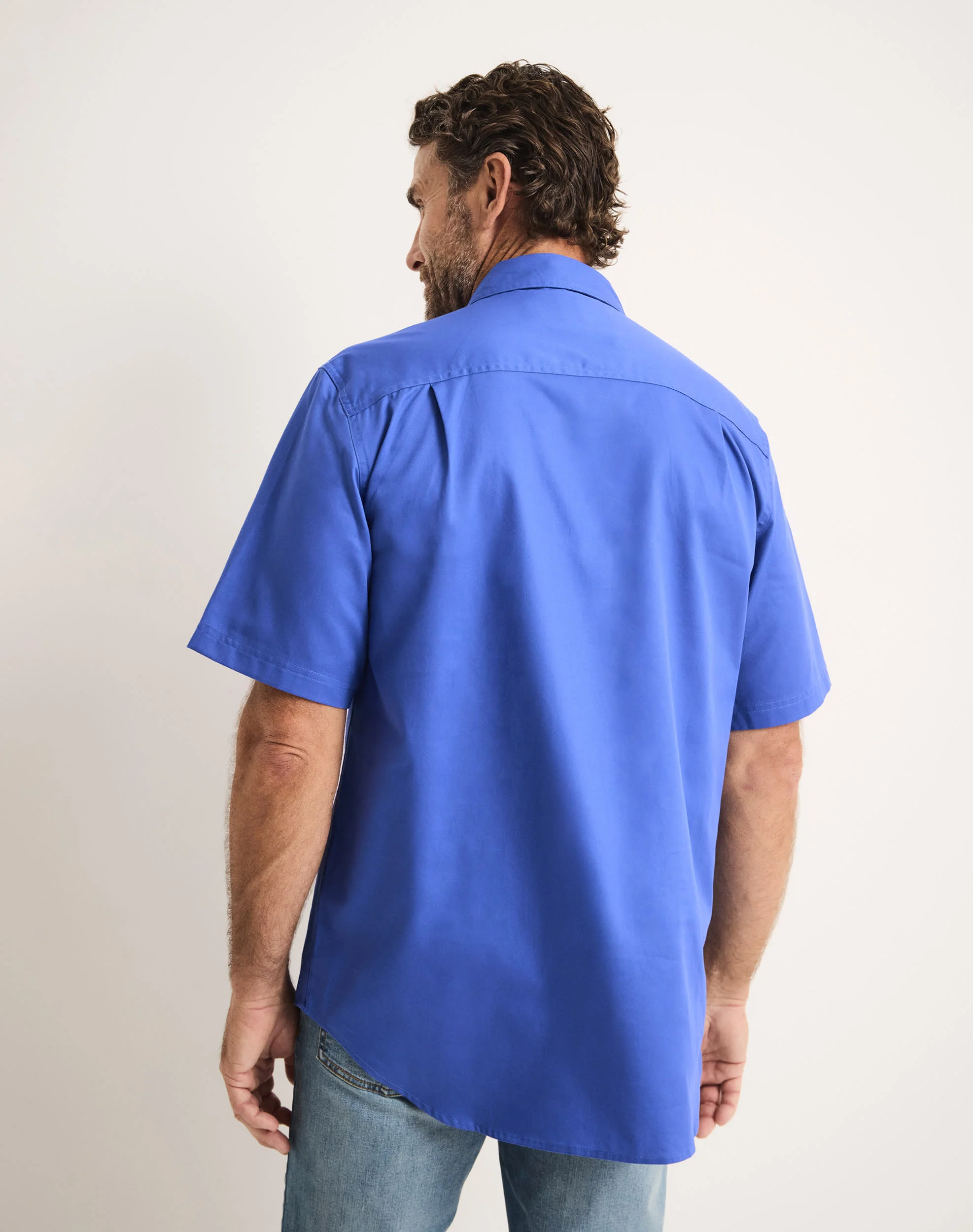 Burton Workshirt - Full Button Short Sleeve Light Weight - Australian Cotton