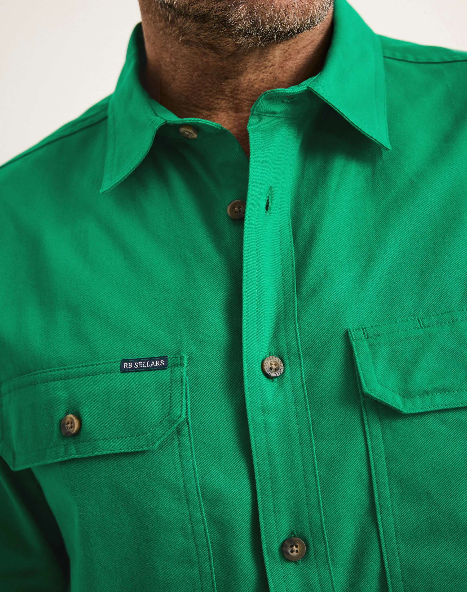 Burton Workshirt - Full Button Long Sleeve Mid Weight - Australian Cotton