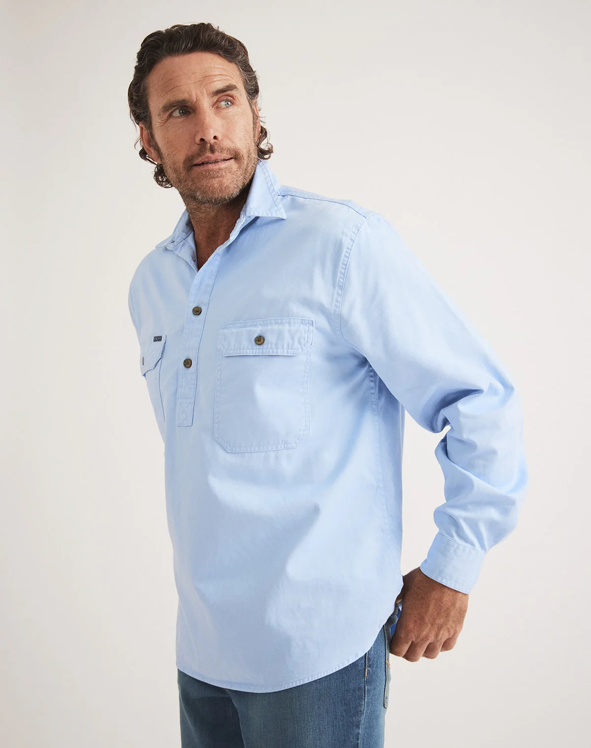 Burton Workshirt - Half Button Long Sleeve Light Weight