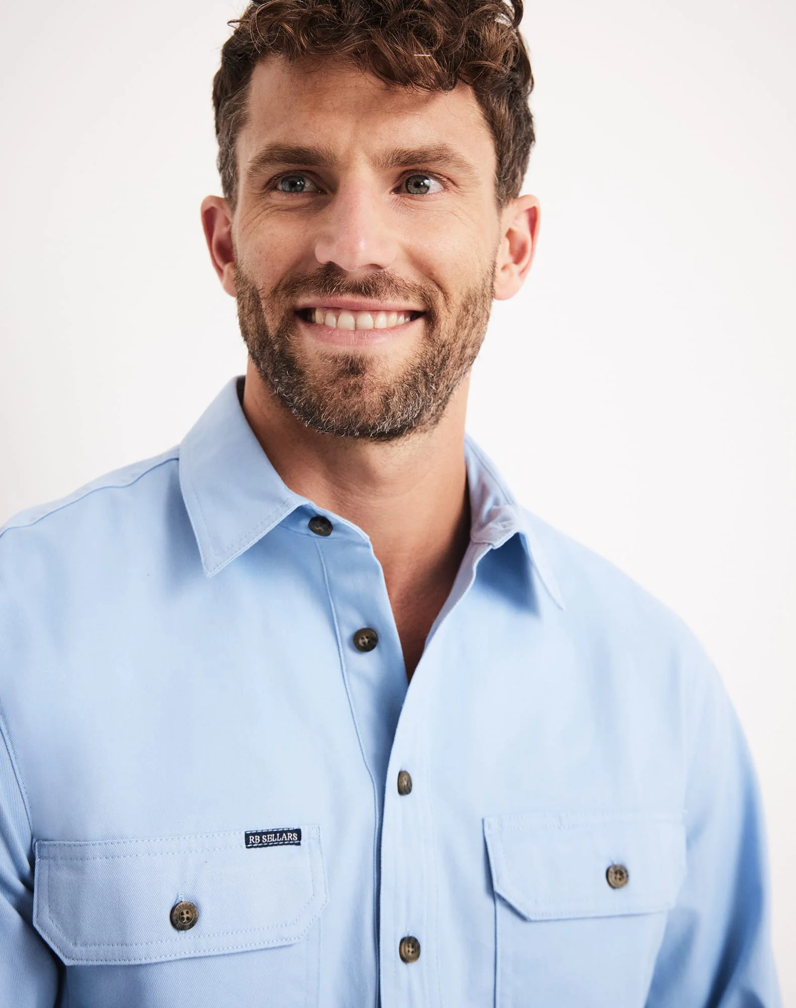 Burton Workshirt - Half Button Long Sleeve Mid Weight - Australian Cotton