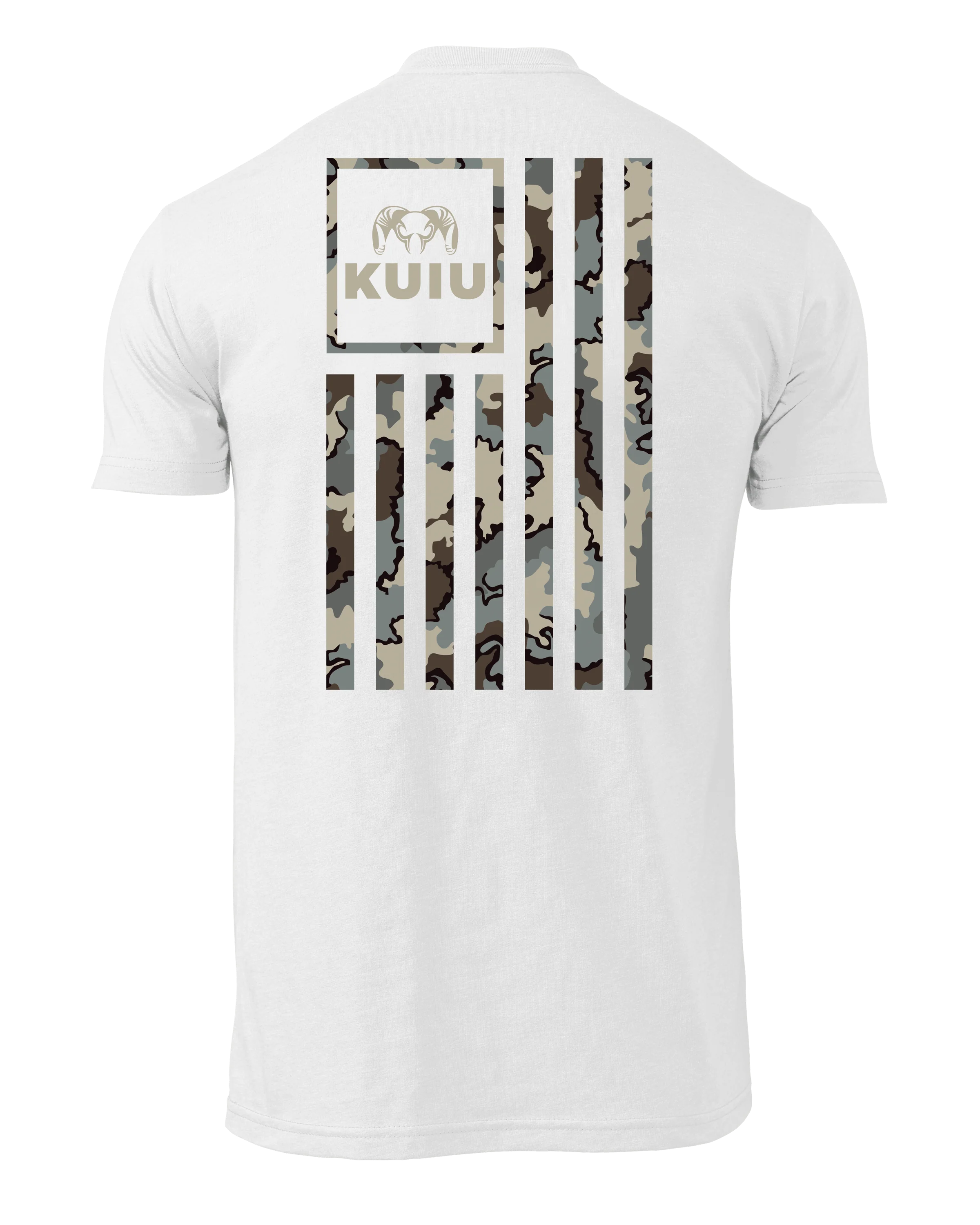 Vertical Vias Flag T-Shirt | White