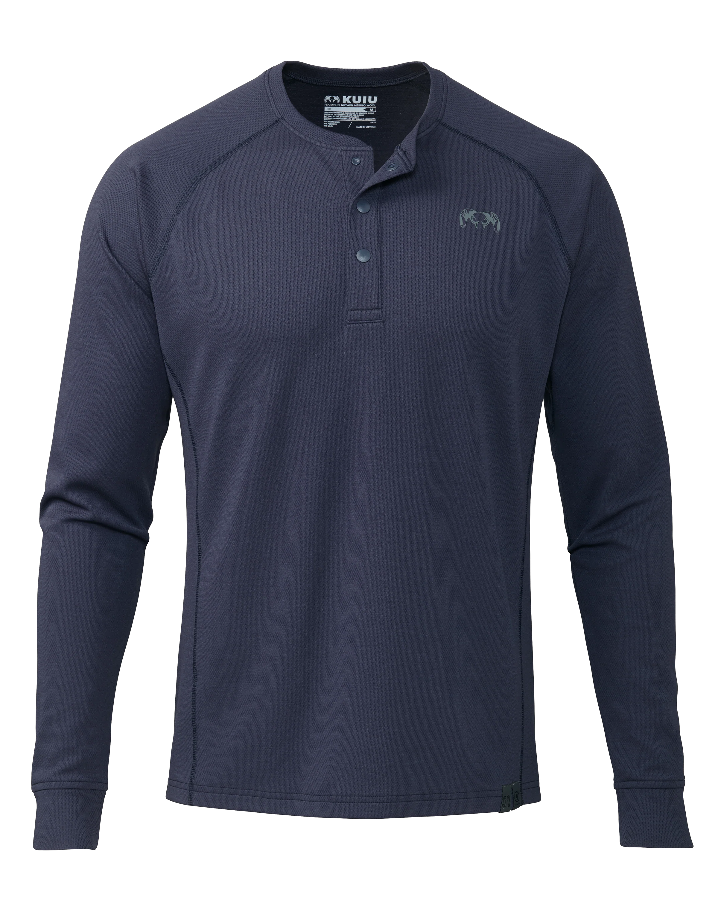 PRO Merino 200 Henley | Steel Blue