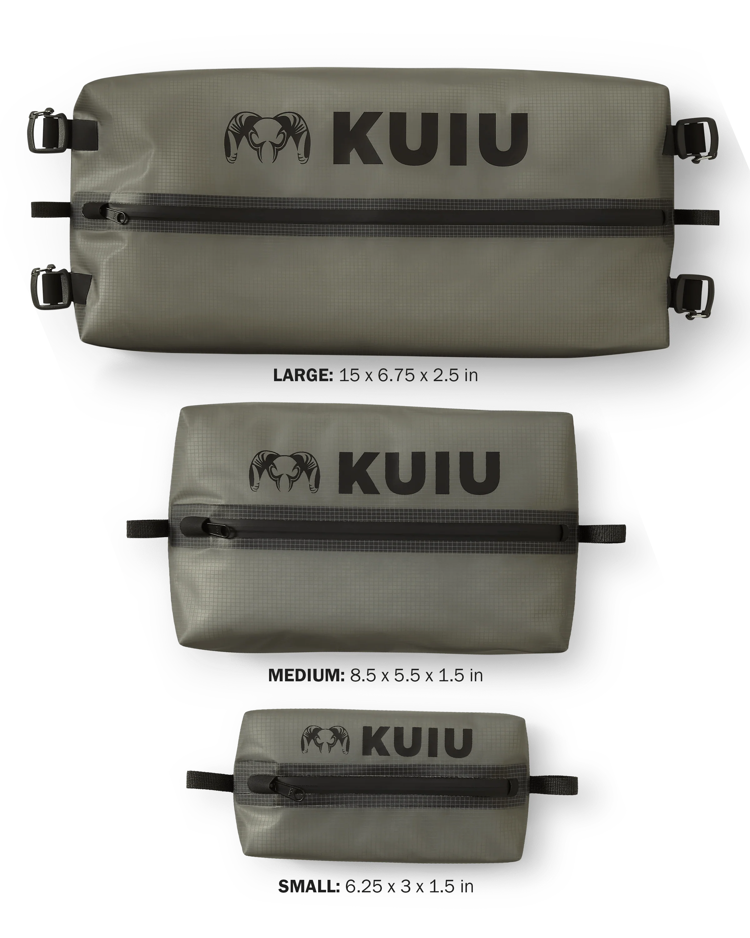 HD Zip Dry Bag | Stone