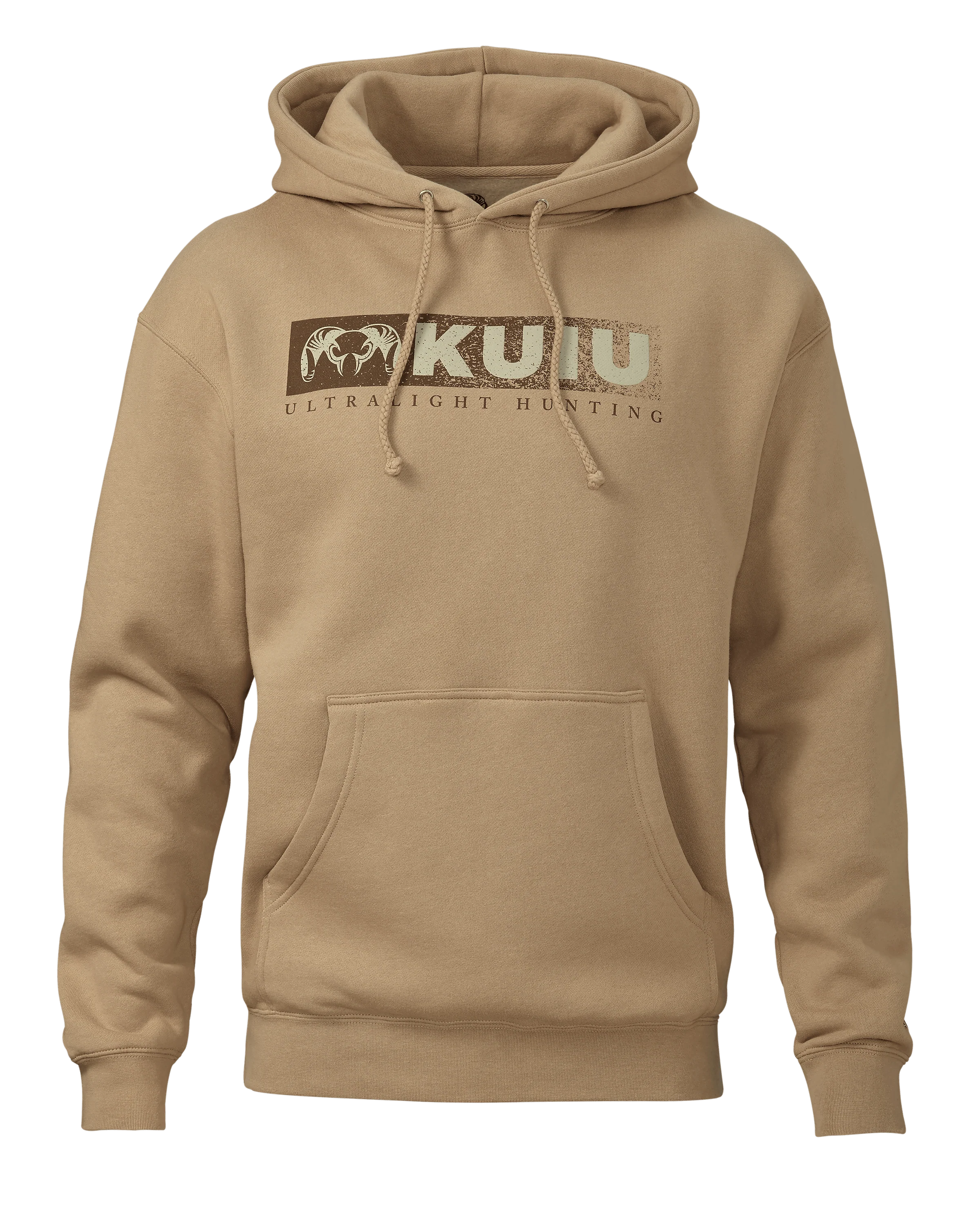 KUIU Distressed Logo Hoodie | Sandstone