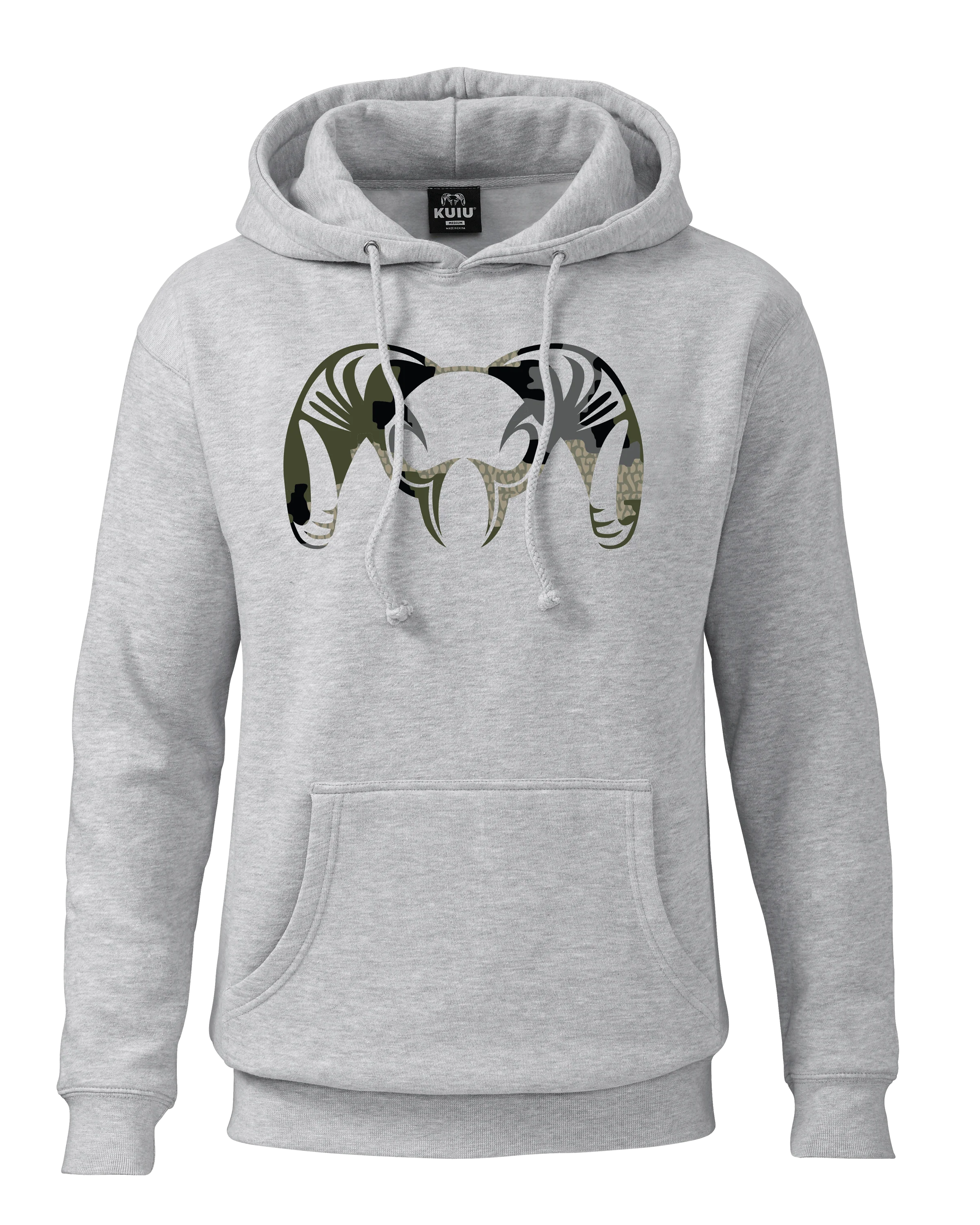 Verde Ram Hoodie | Heather Grey
