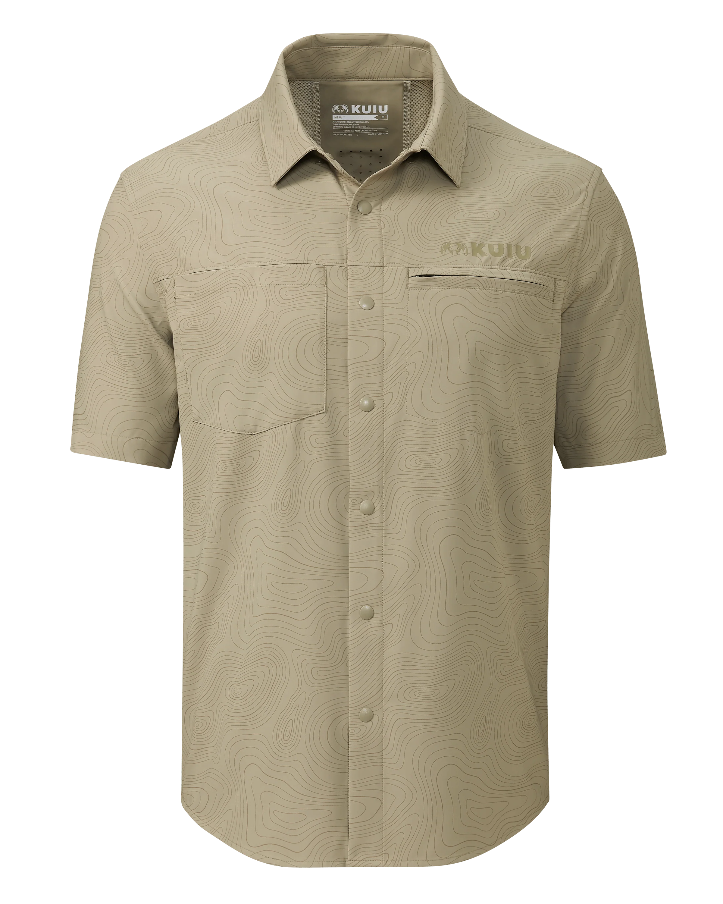 Mesa Vented SS Snap Shirt | Bone Topo Print