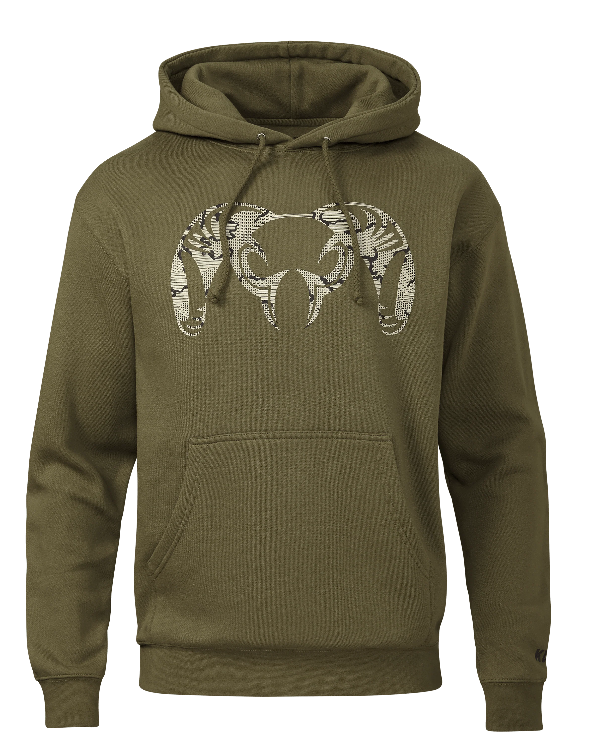 Tonal Ram Hoodie | Army