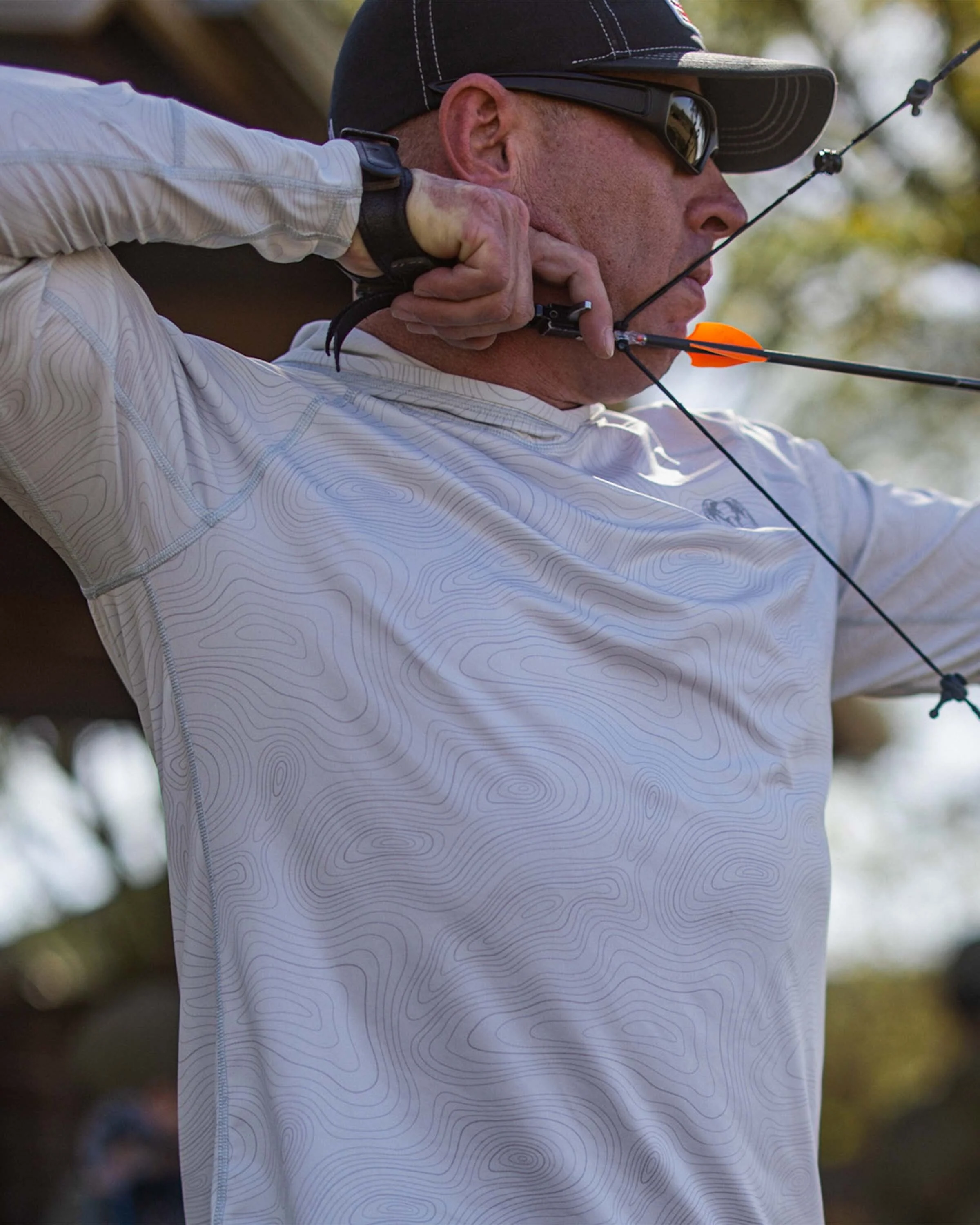 Gila LS Hoodie | Skyline Topo Print