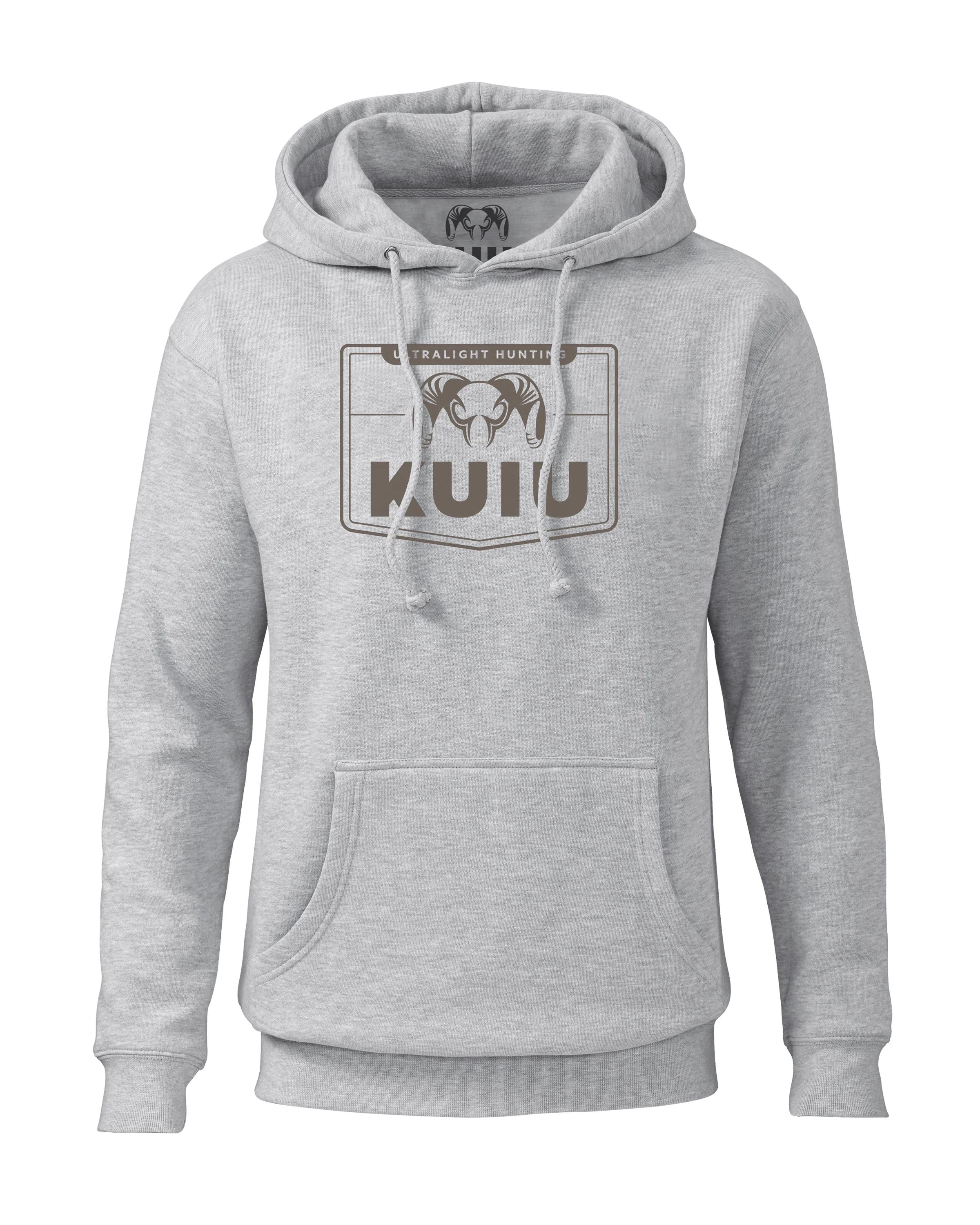 KUIU Logo Sign Hoodie | Heather Grey