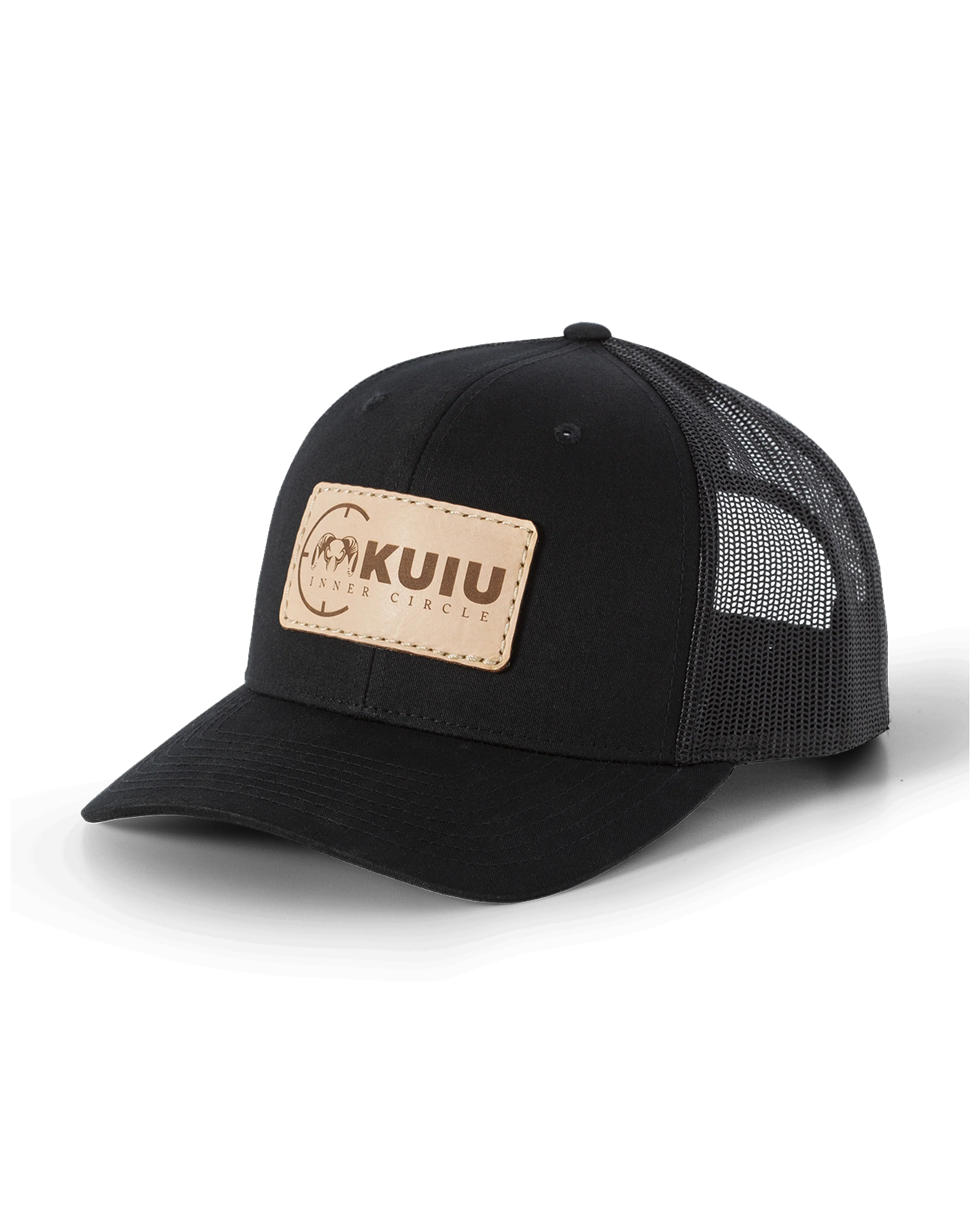 Inner Circle Leather Patch Hat | Black