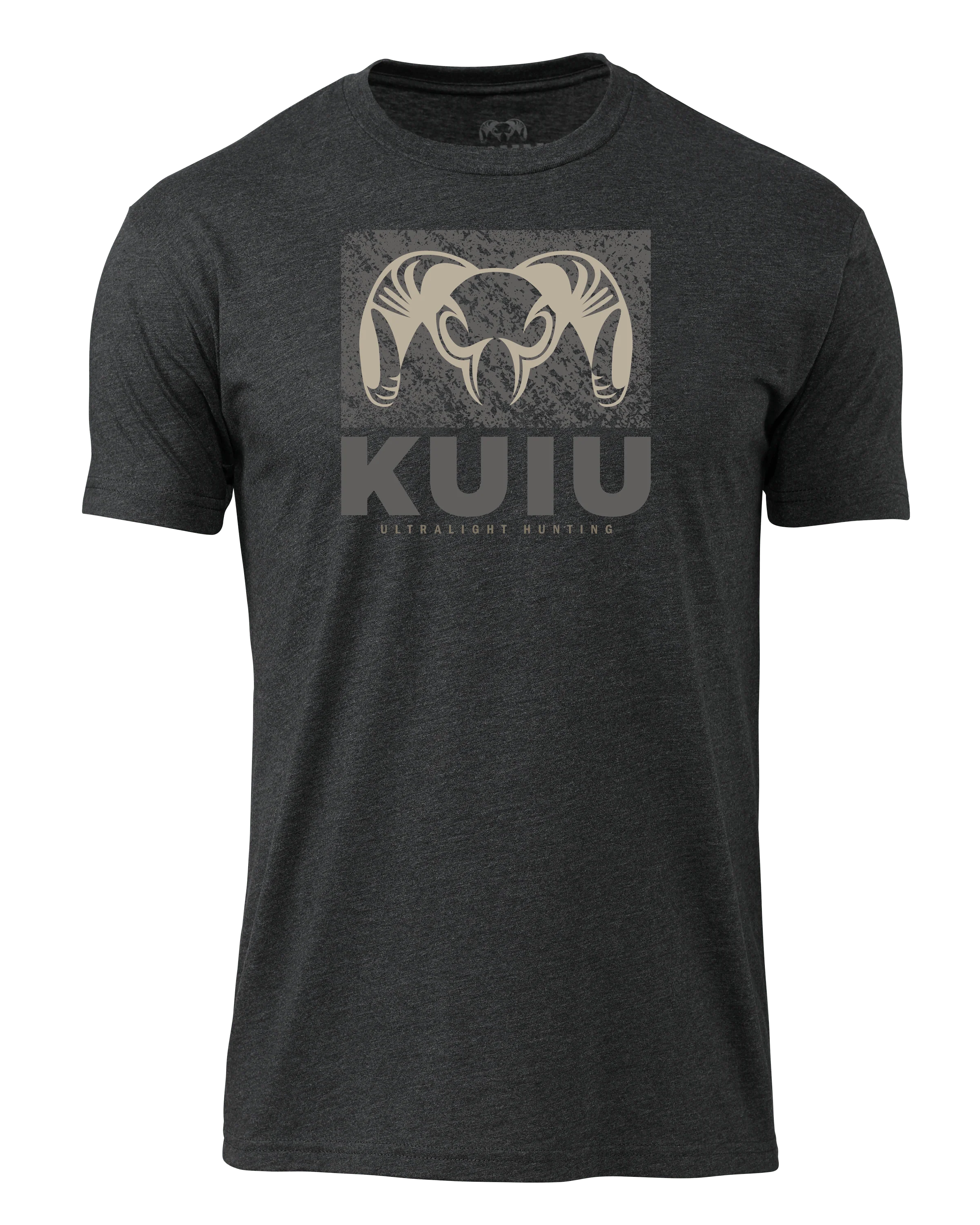 KUIU Distressed Box Logo T-Shirt | Charcoal