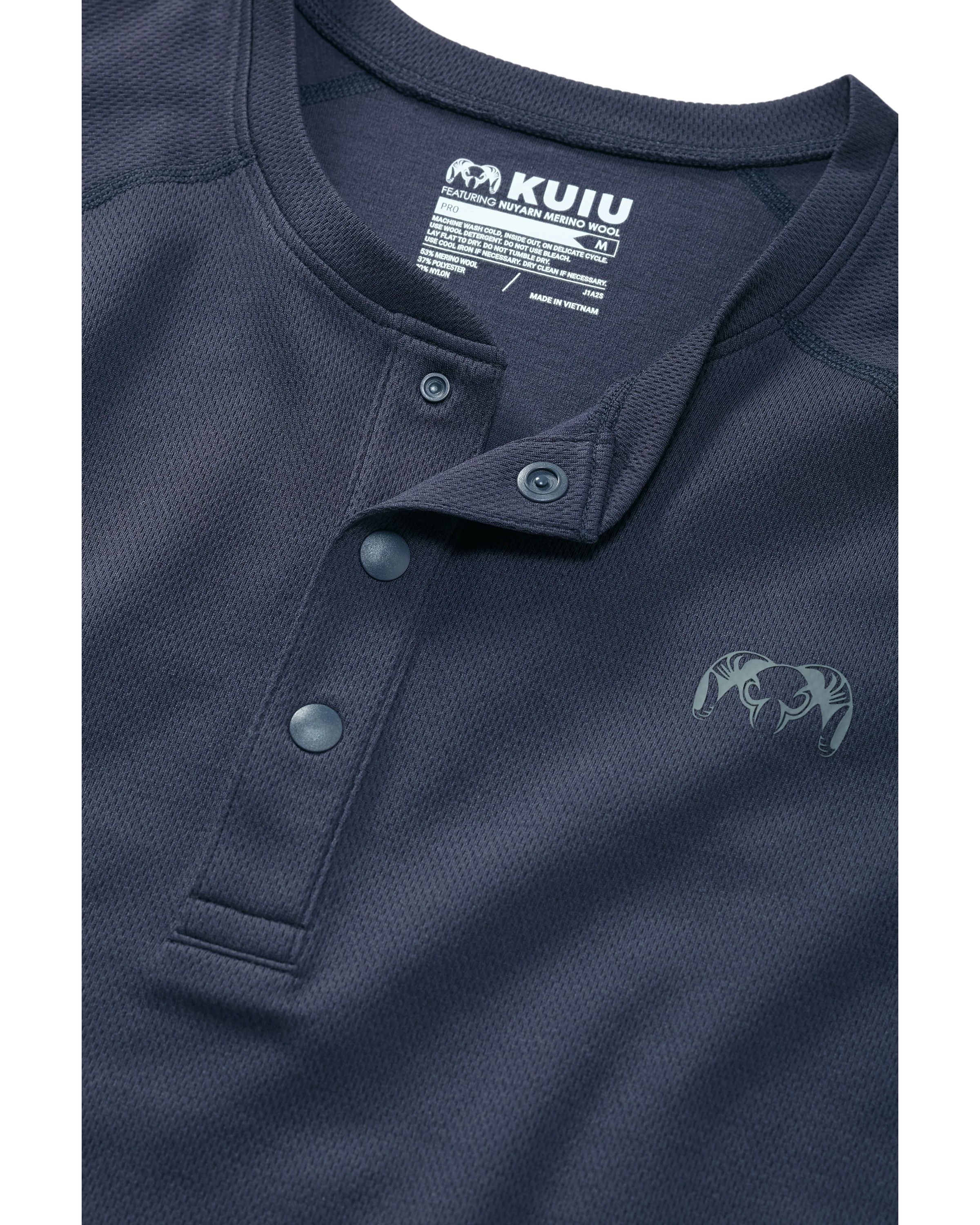 PRO Merino 200 Henley | Steel Blue