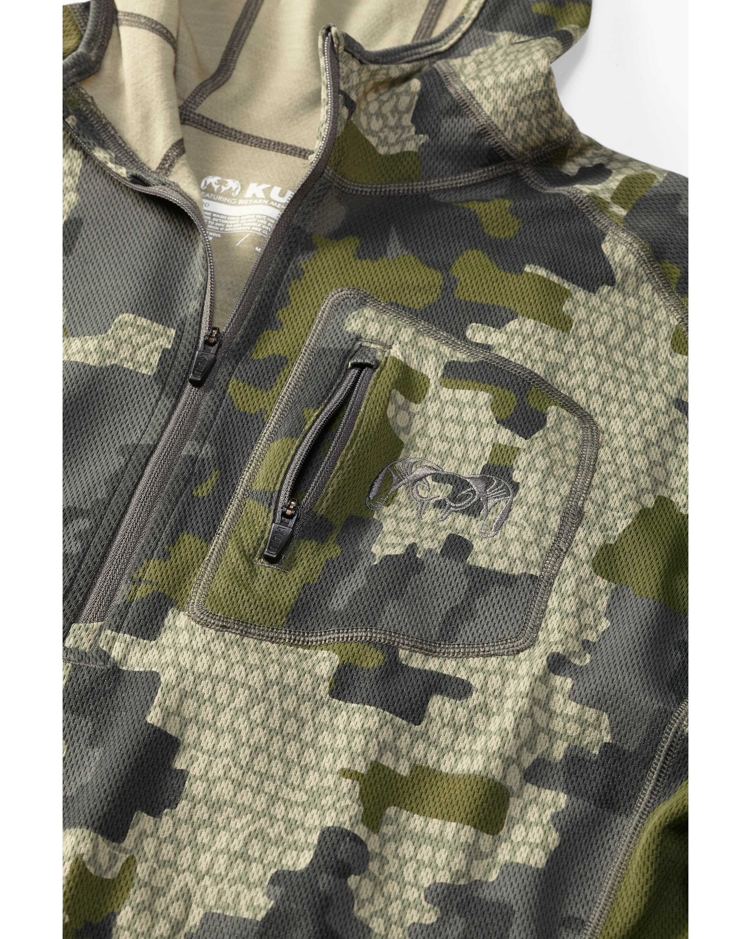 PRO Merino 200 Zip-T Hoodie | Verde