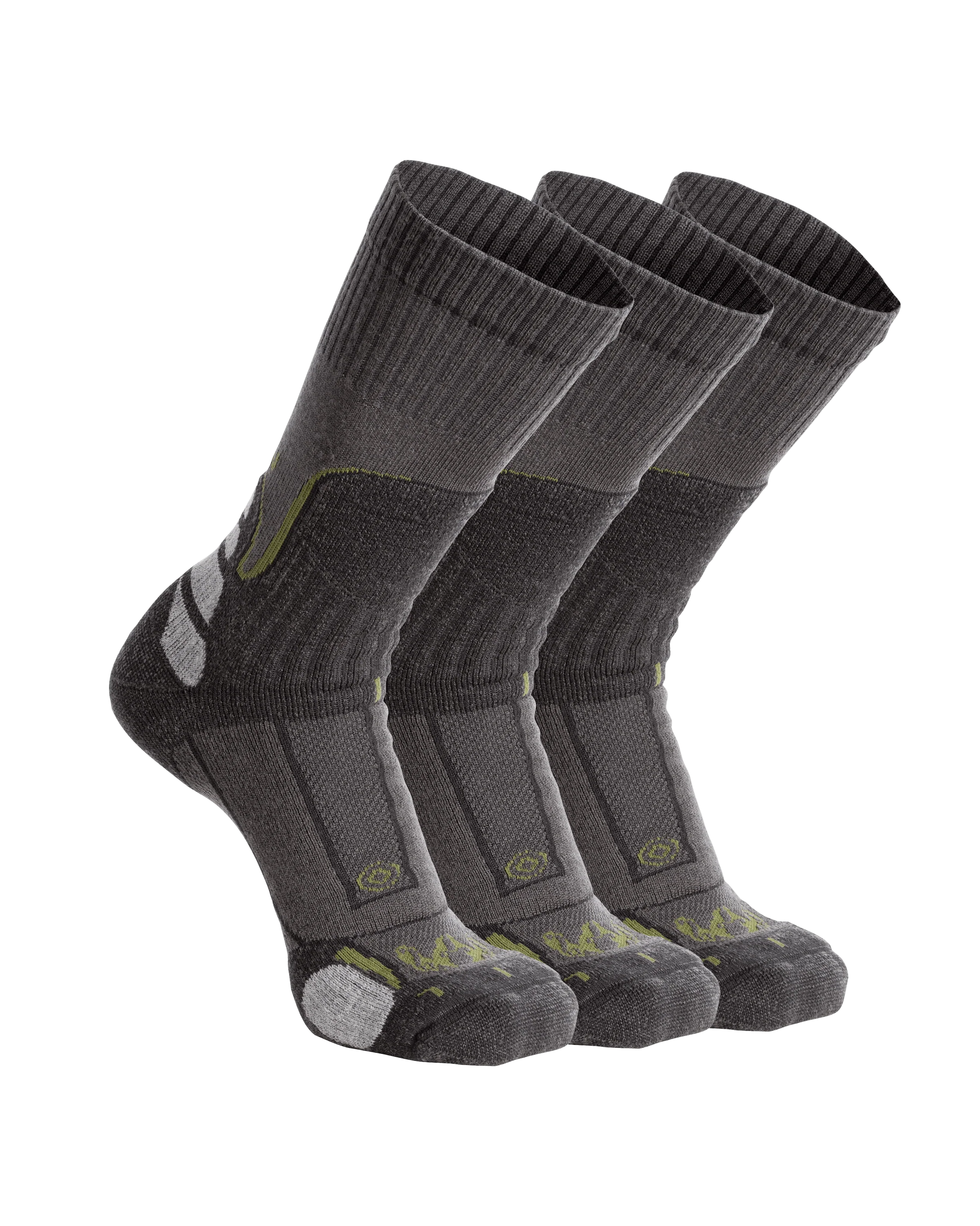 Ultra Merino Midweight Mountain Sock 3-Pair Pack | Grey Green