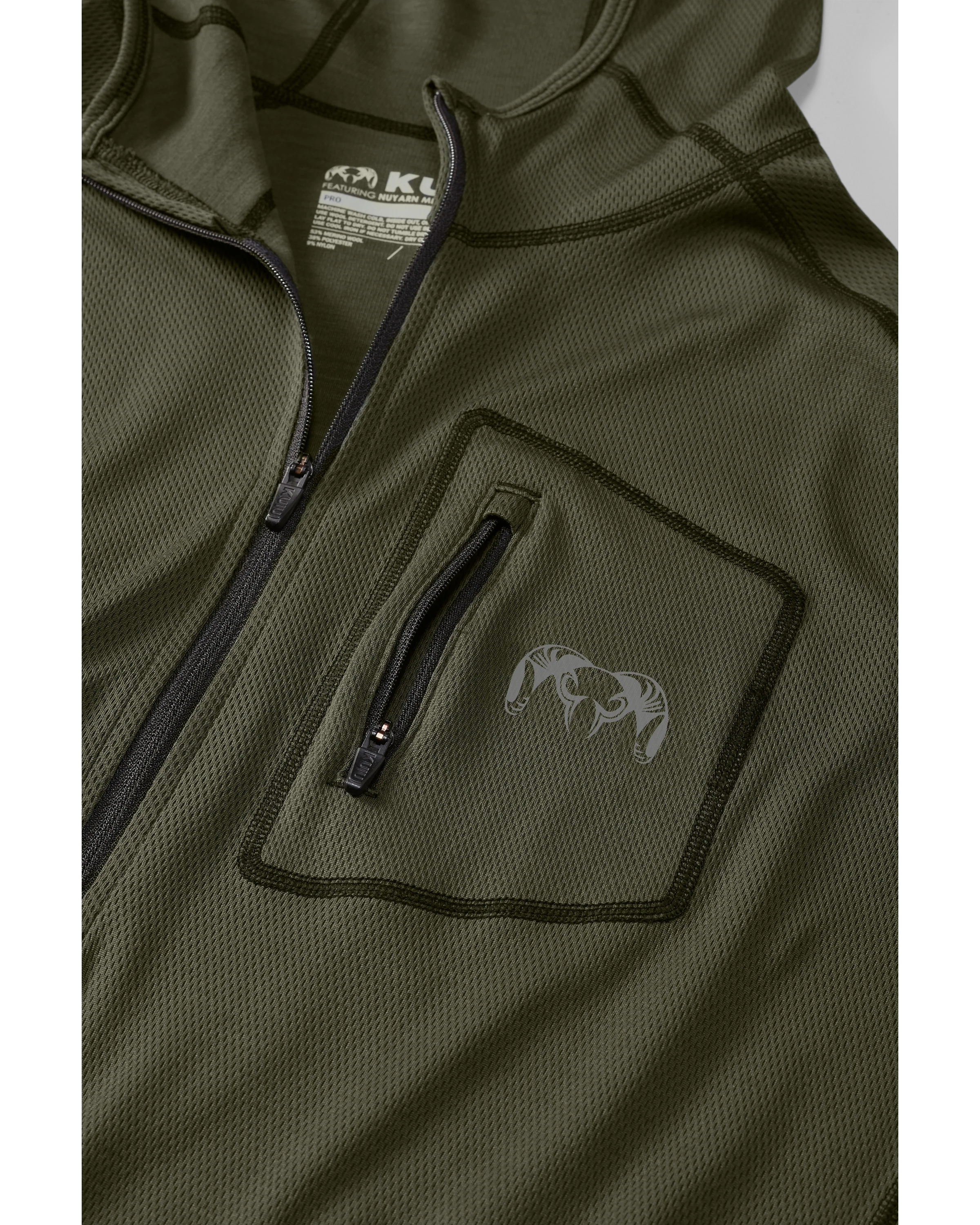 PRO Merino 200 Zip-T Hoodie | Loden