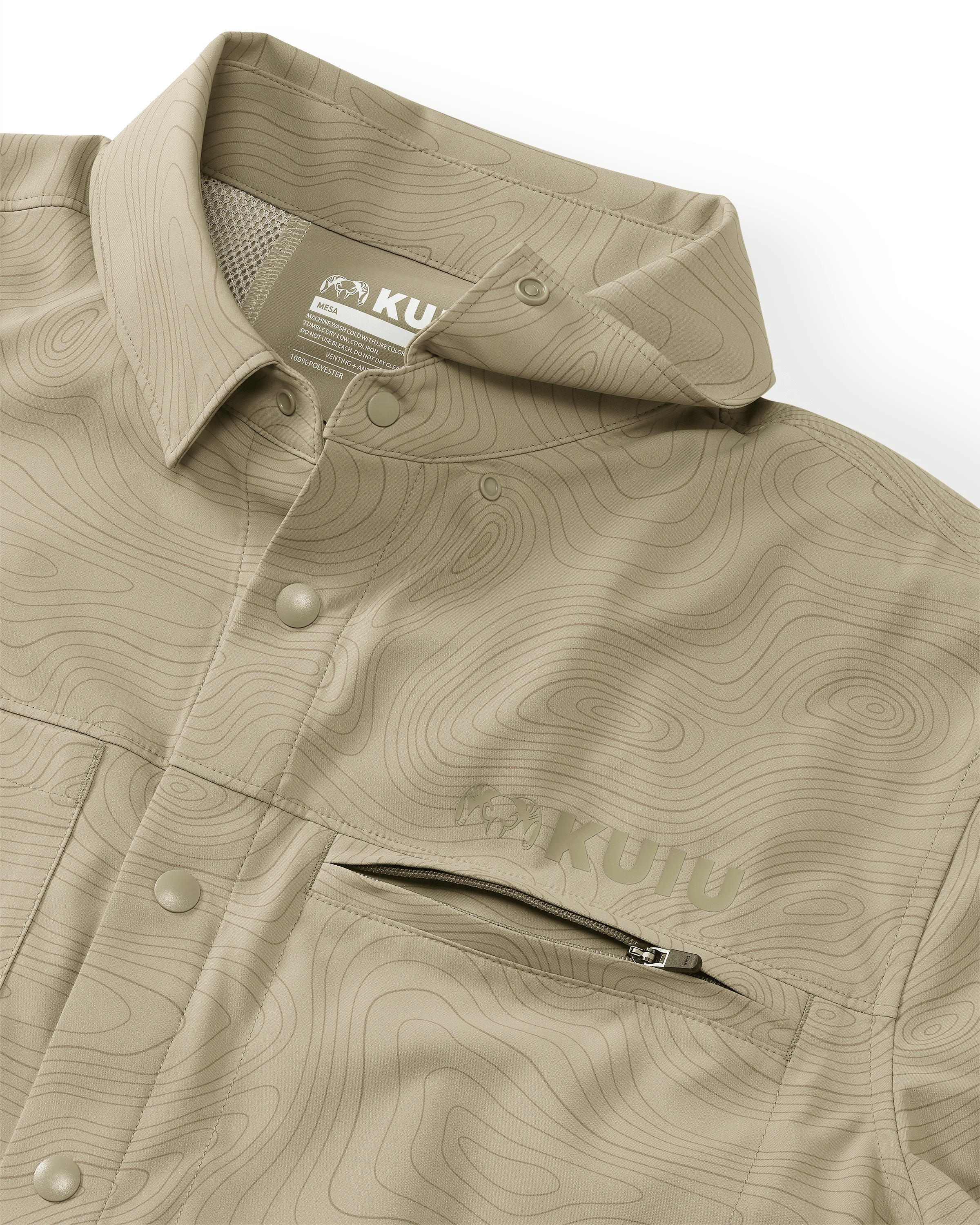 Mesa Vented SS Snap Shirt | Bone Topo Print