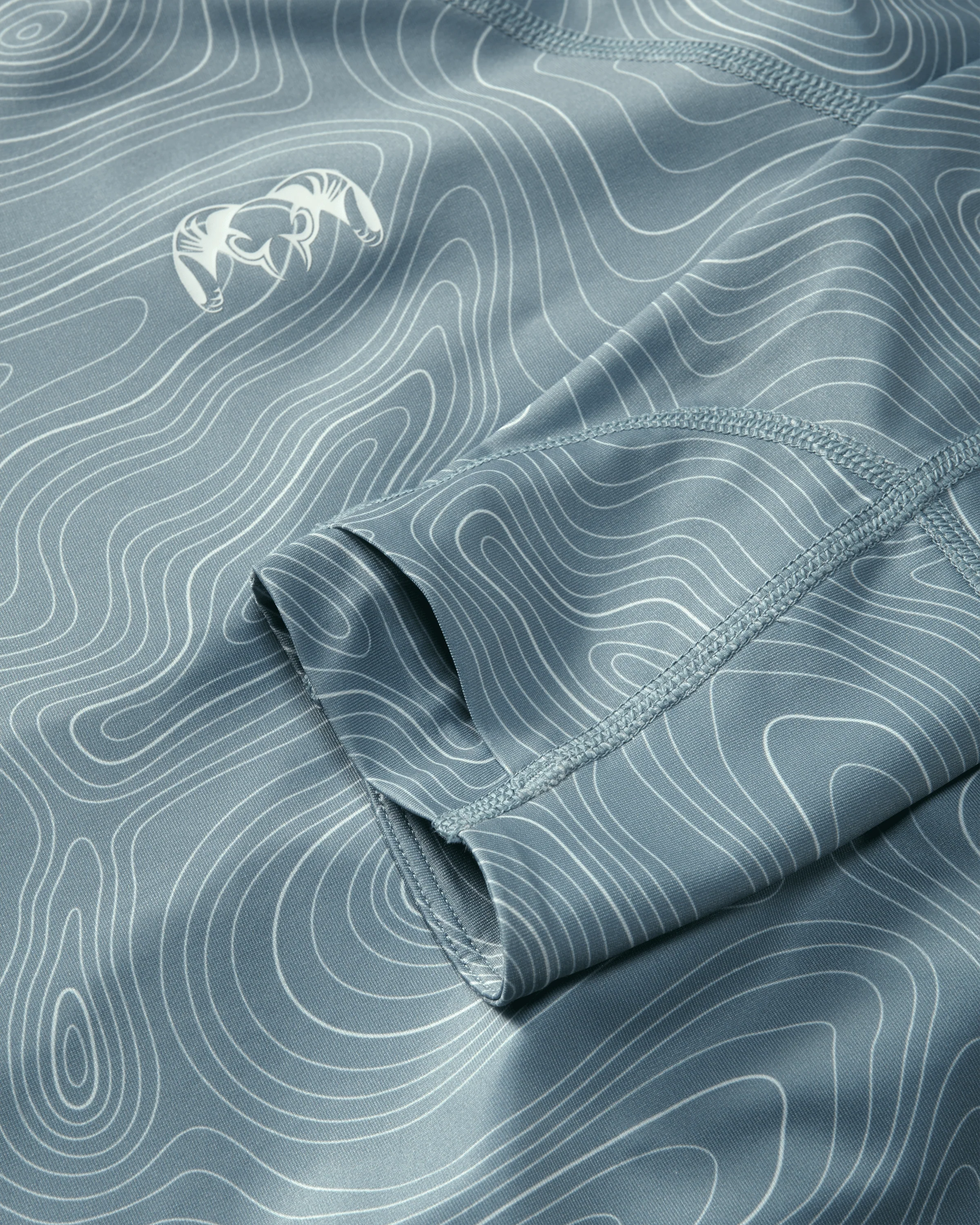 Gila LS Hoodie | Glacier Topo Print