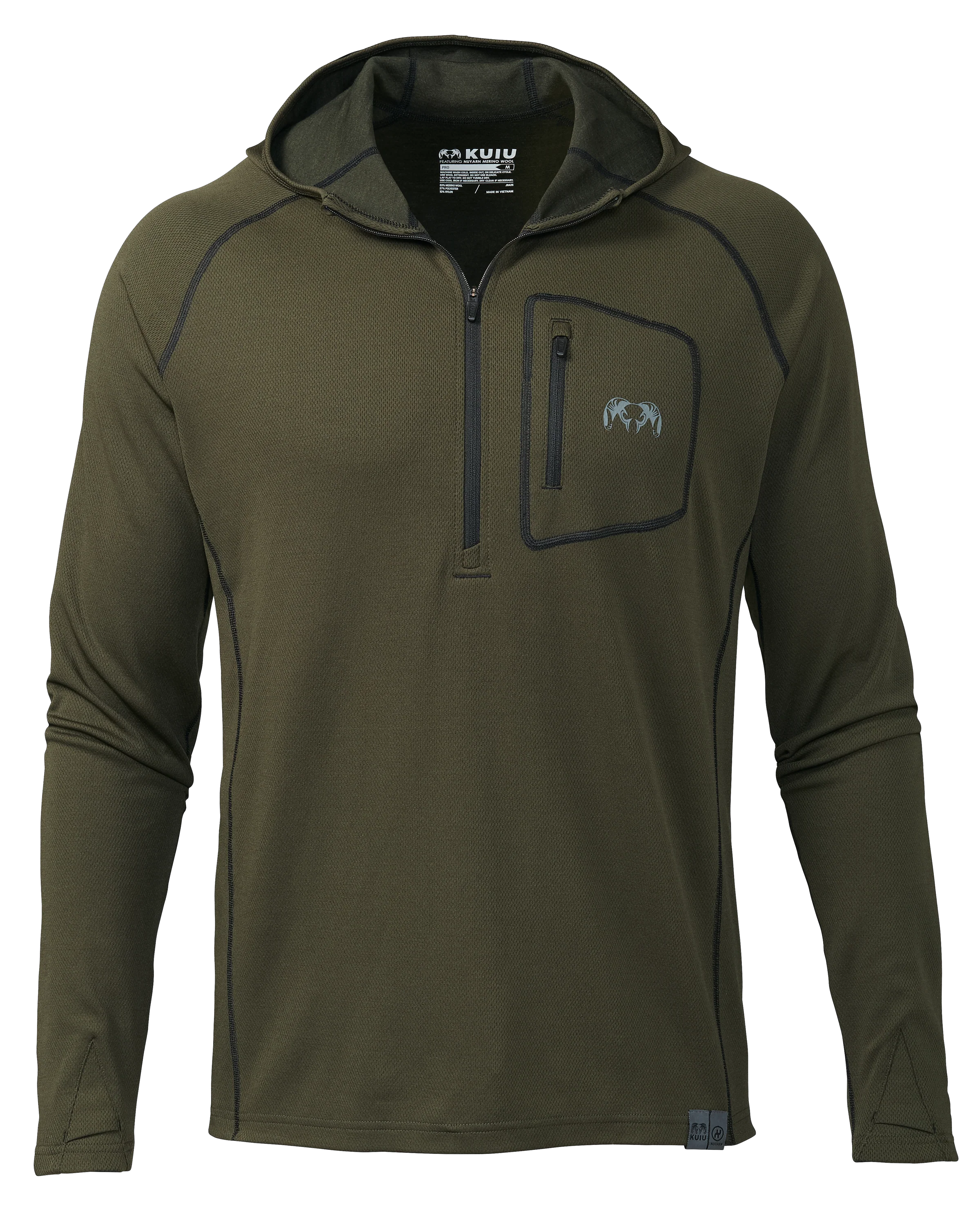 PRO Merino 200 Zip-T Hoodie | Loden