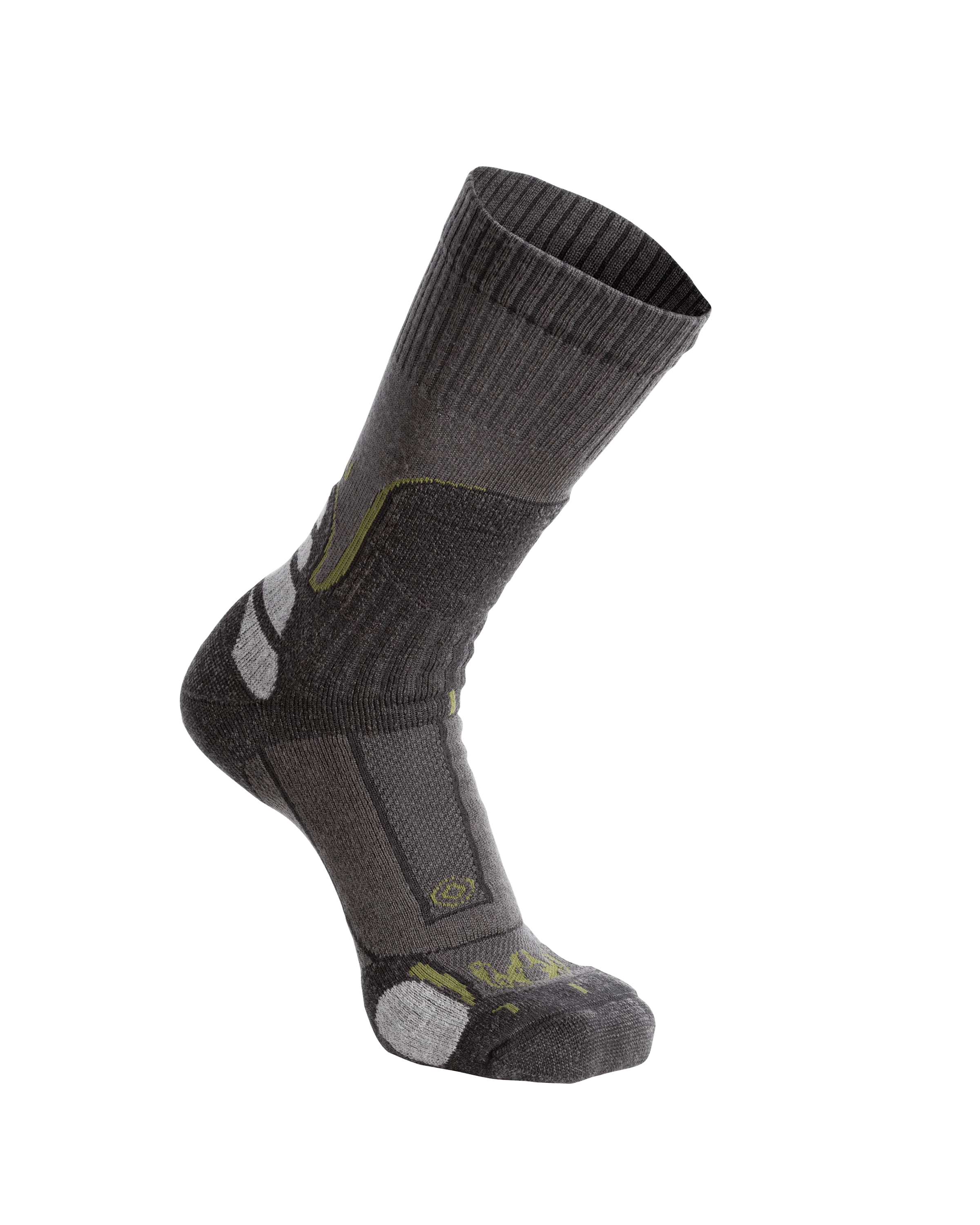 Ultra Merino Midweight Mountain Sock | Grey Green
