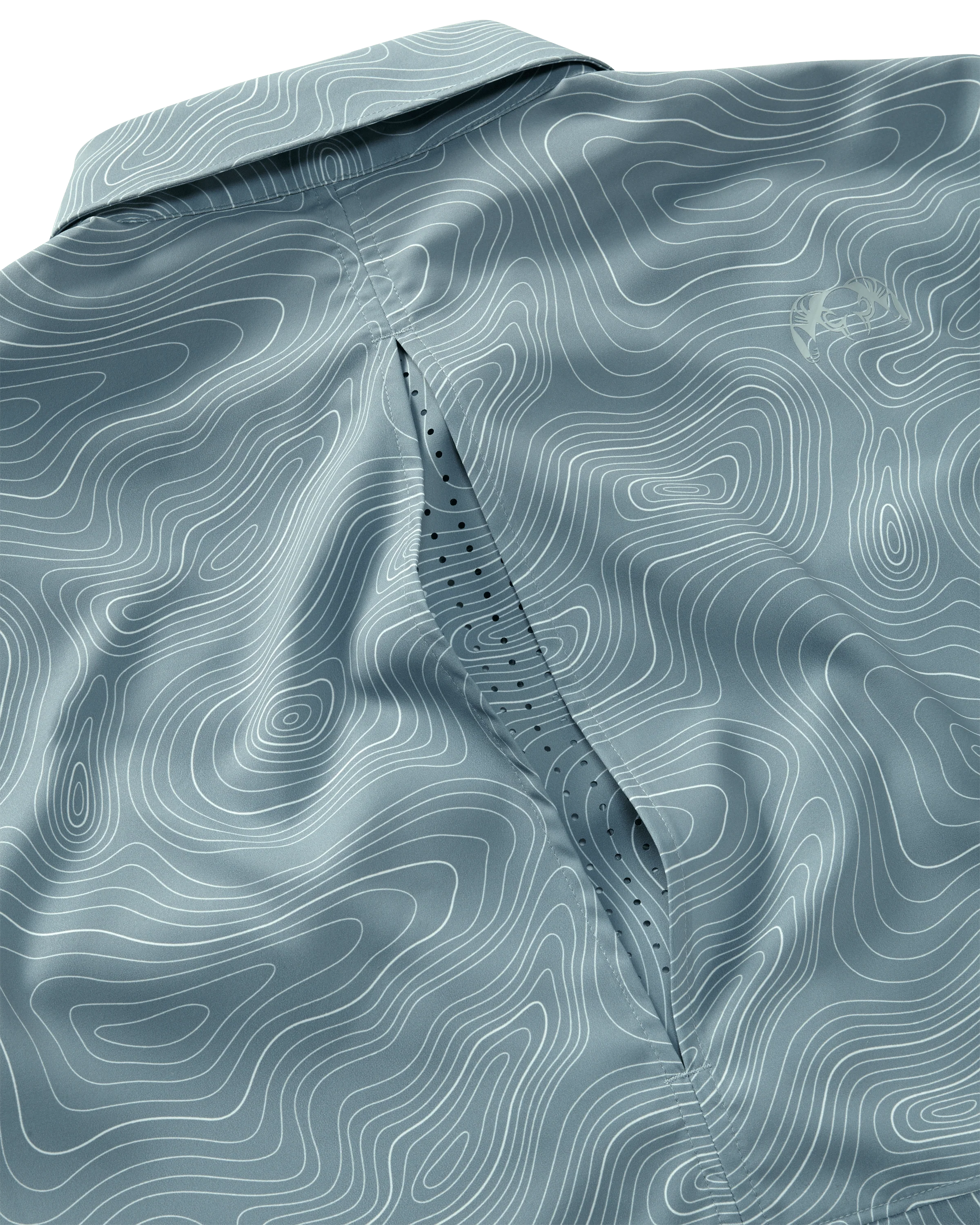 Mesa Vented SS Snap Shirt | Glacier Topo Print