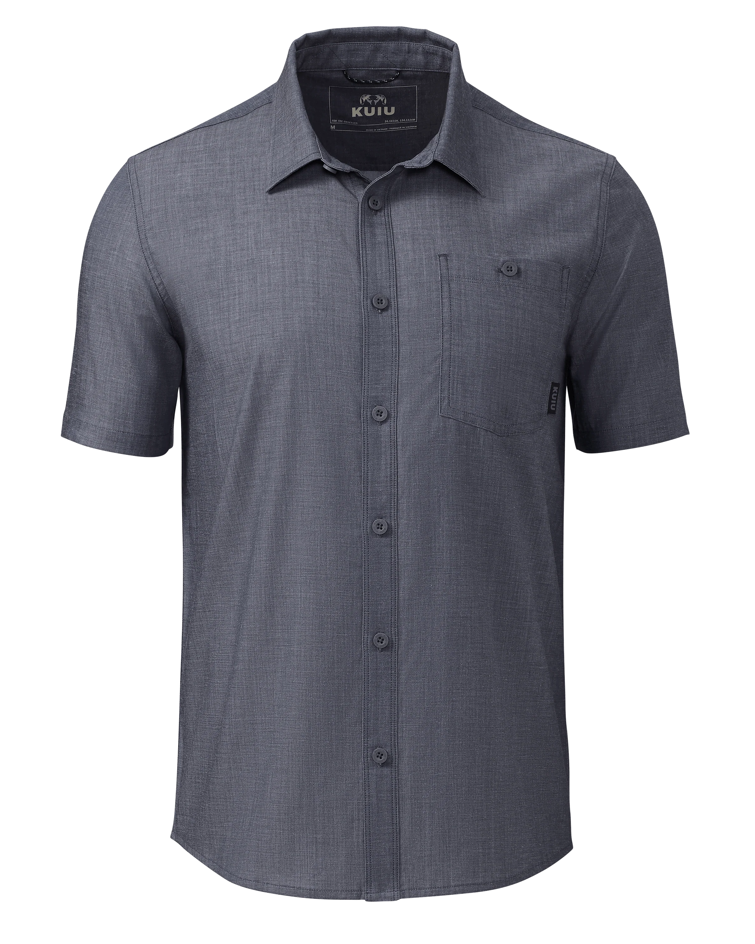 Terrace SS Shirt | Steel Blue Chambray
