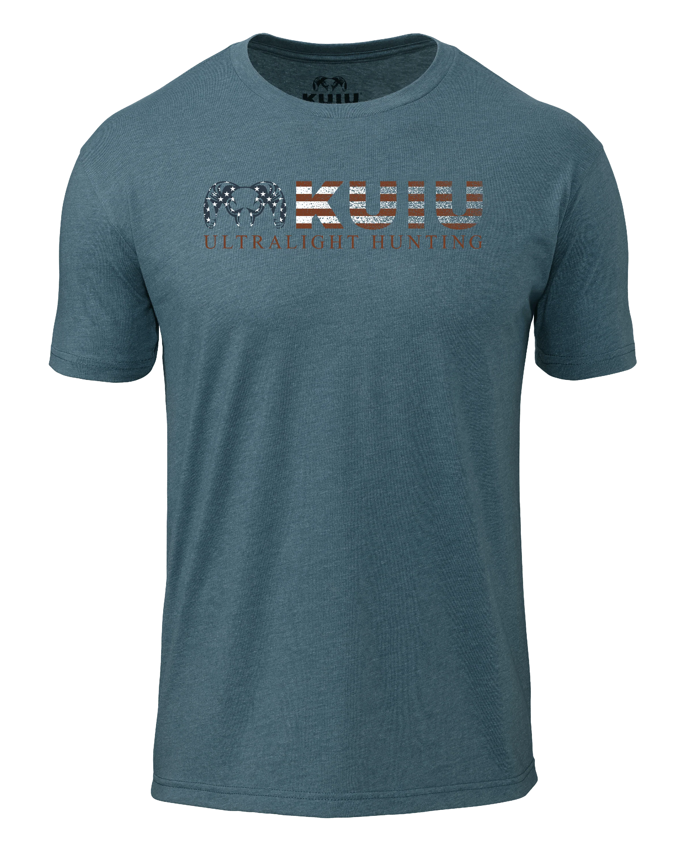 KUIU Distressed Logo Flag T-Shirt | Indigo