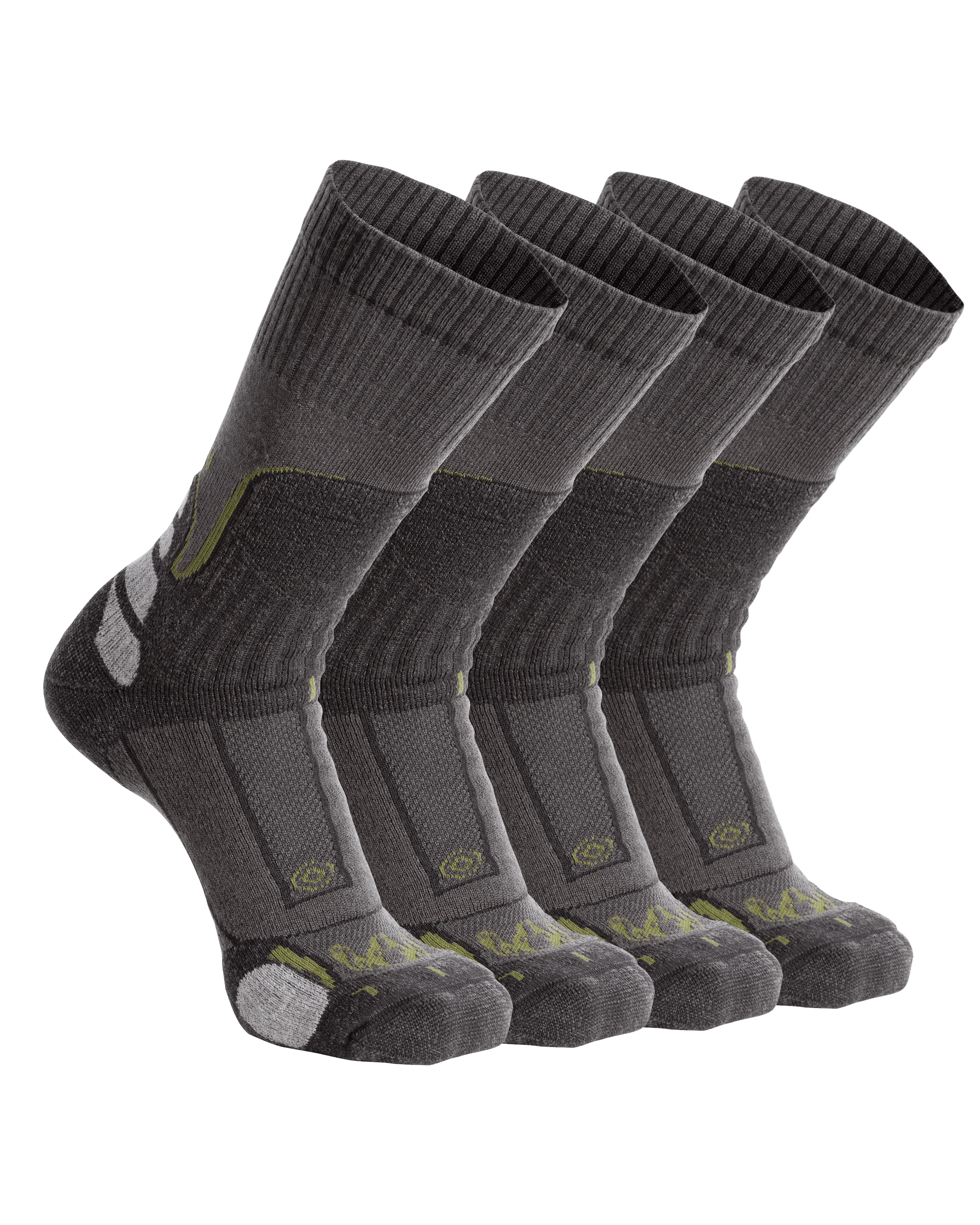 Ultra Merino Midweight Mountain Sock 4-Pair Pack | Grey Green