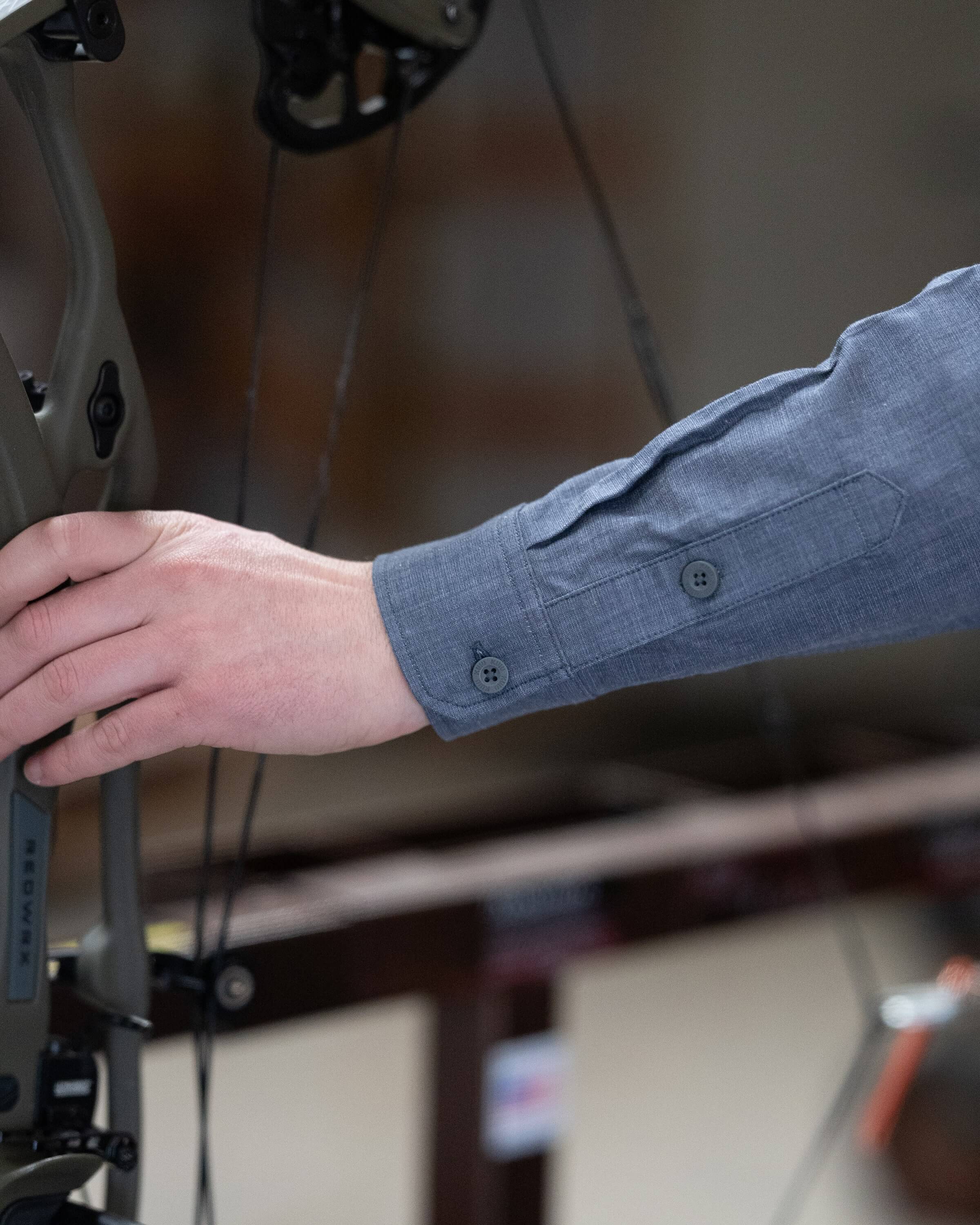 Terrace LS Shirt | Steel Blue Chambray