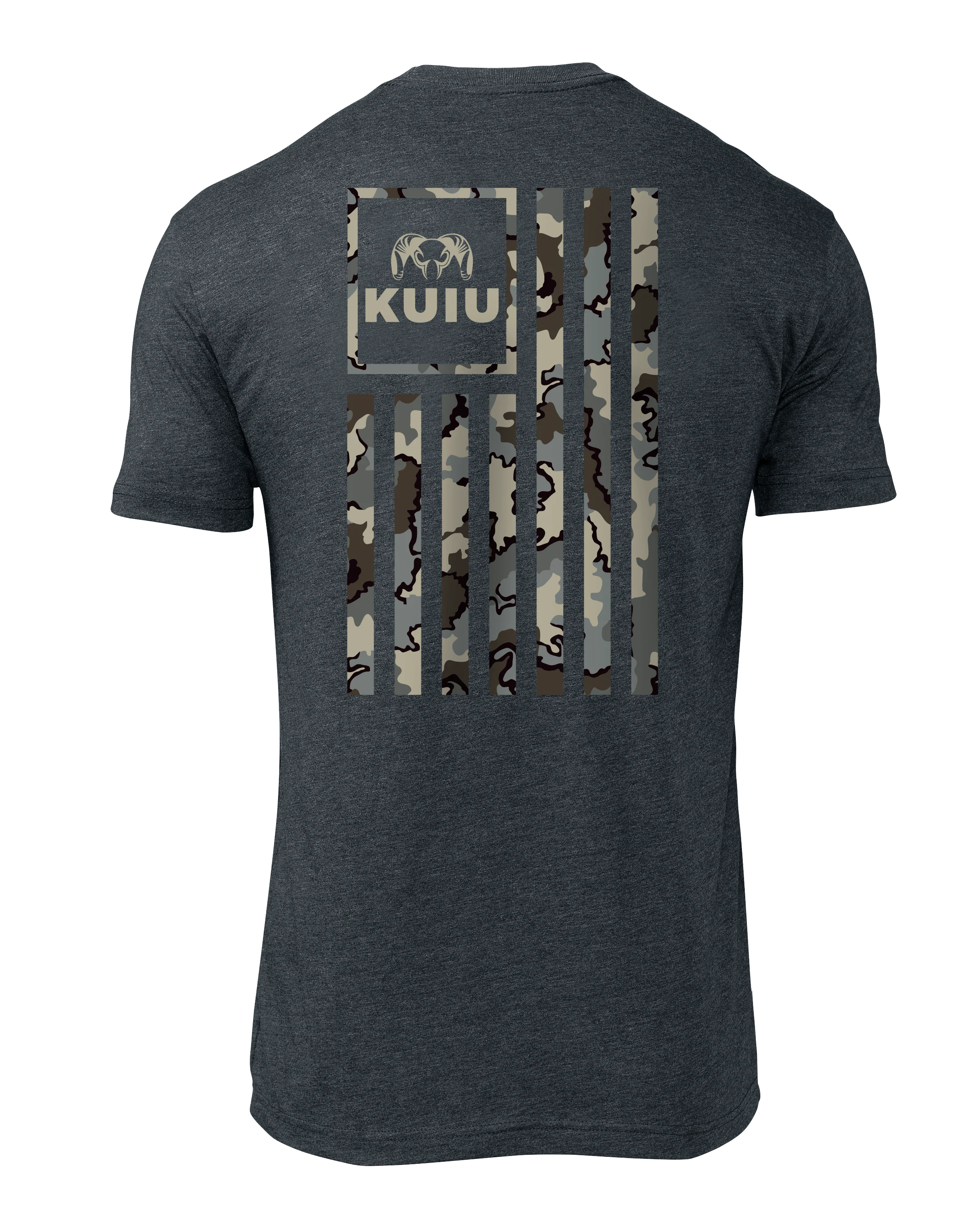 Vertical Vias Flag T-Shirt | Charcoal