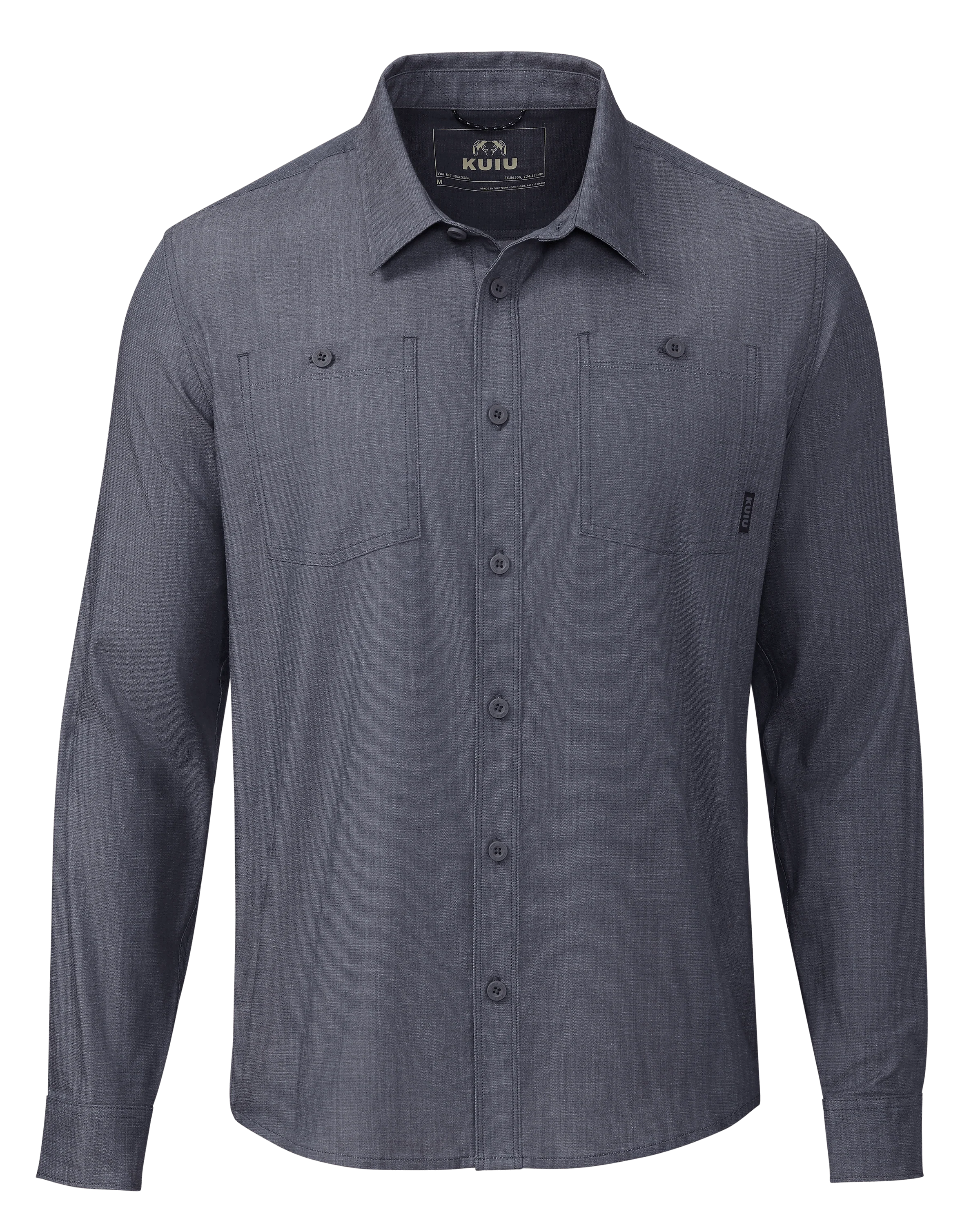 Terrace LS Shirt | Steel Blue Chambray