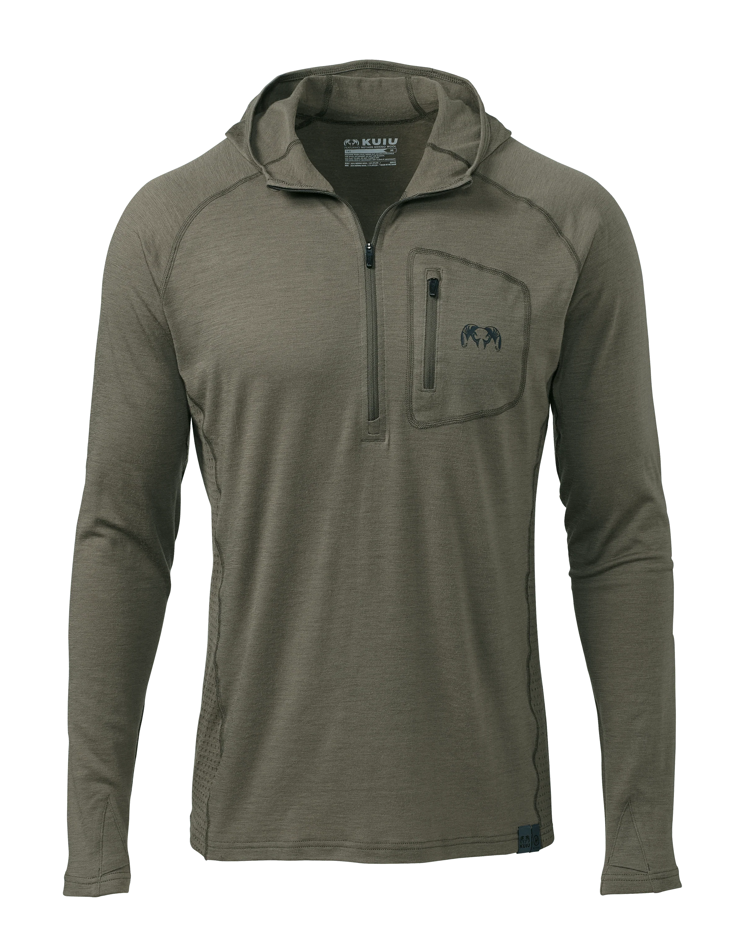 ULTRA Merino 145 Zip-T Hunting Hoodie | Ash