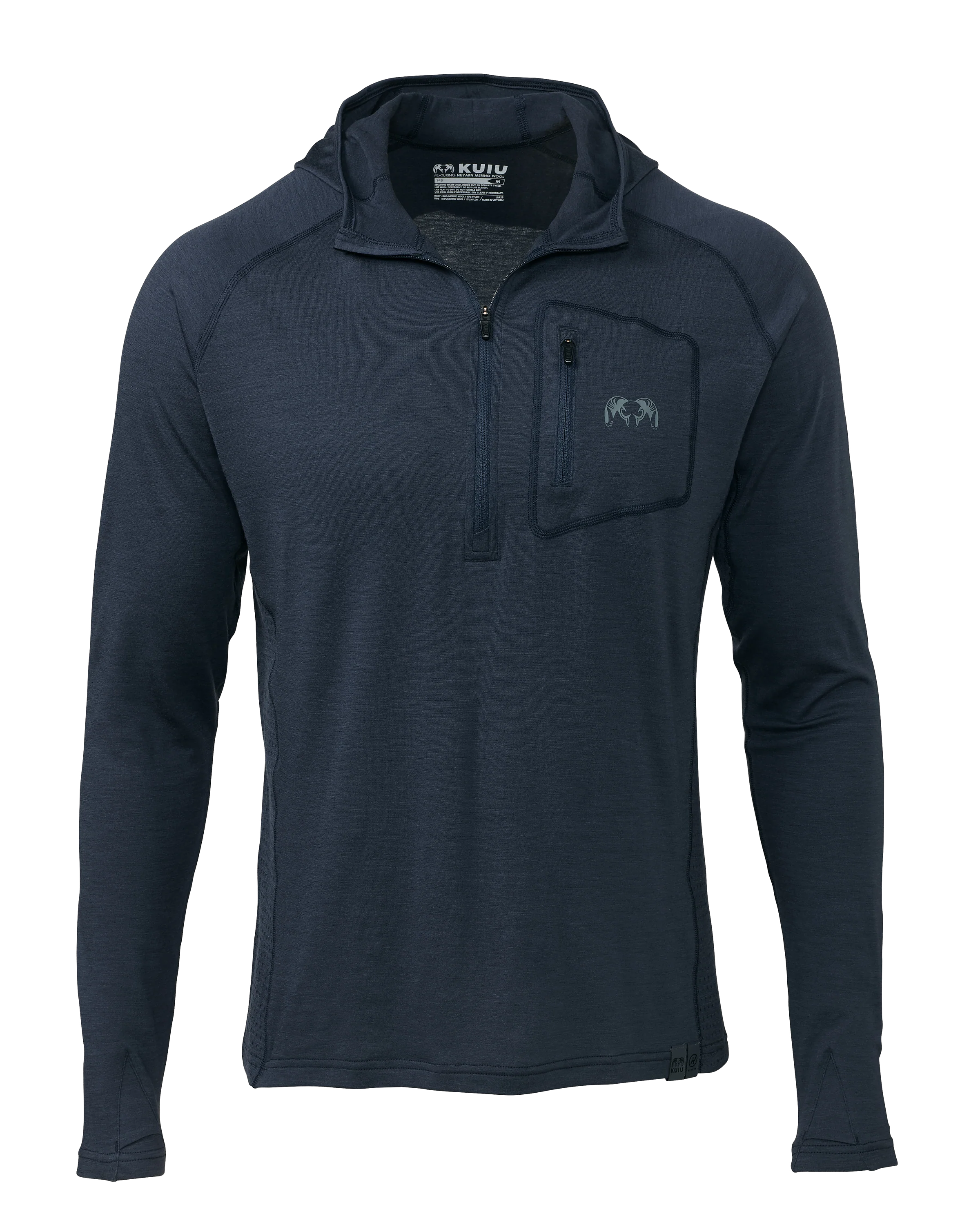 ULTRA Merino 145 Zip-T Hunting Hoodie | Steel Blue