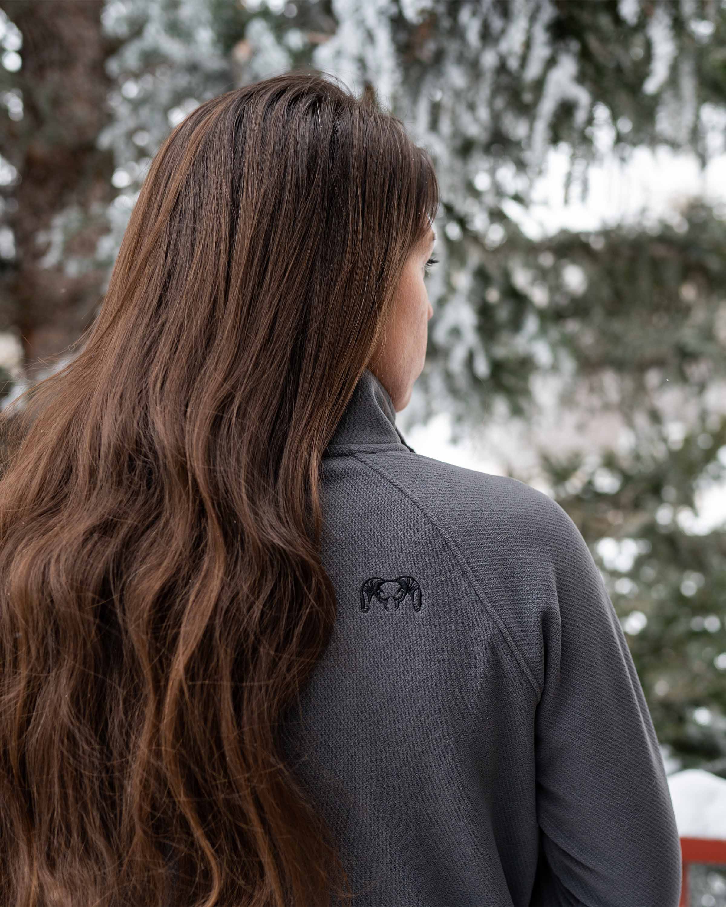 Women's Cascade Twill Fleece Pullover | Gunmetal